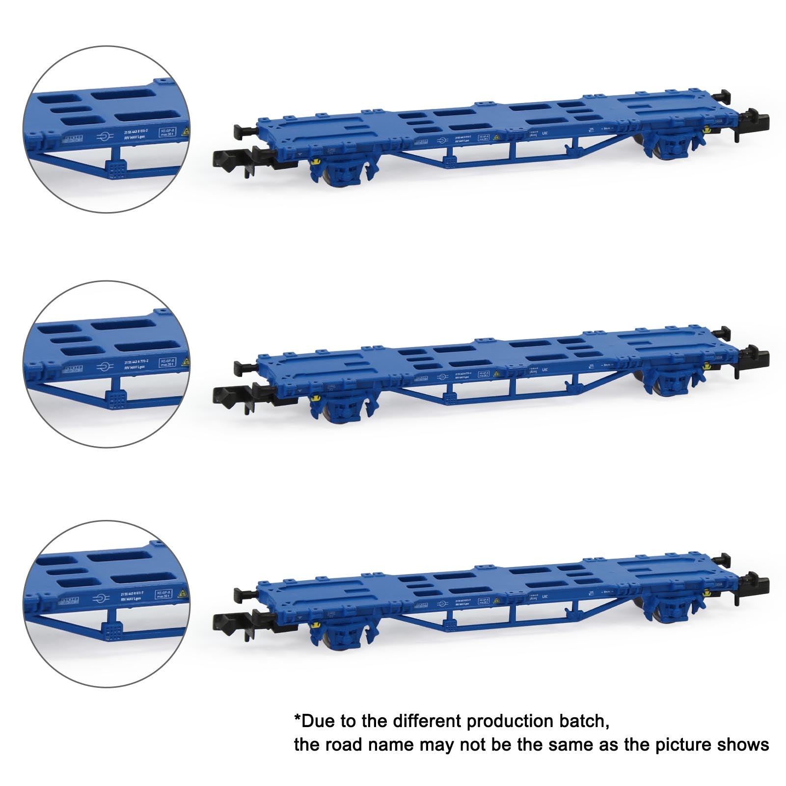 C15061M One Set N Scale 1:150 Flat Car with 20ft 40ft Containers