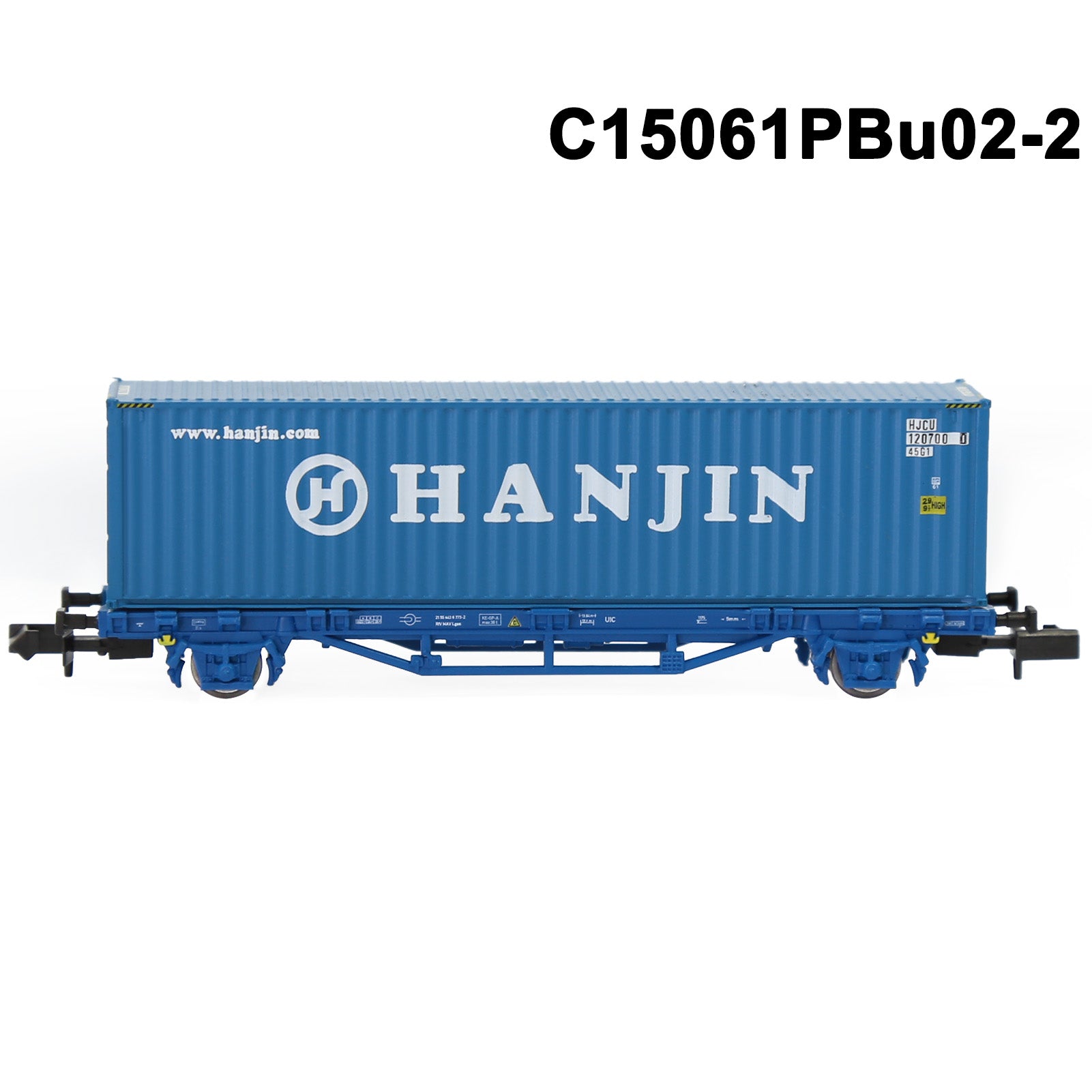 C15061M One Set N Scale 1:150 Flat Car with 20ft 40ft Containers