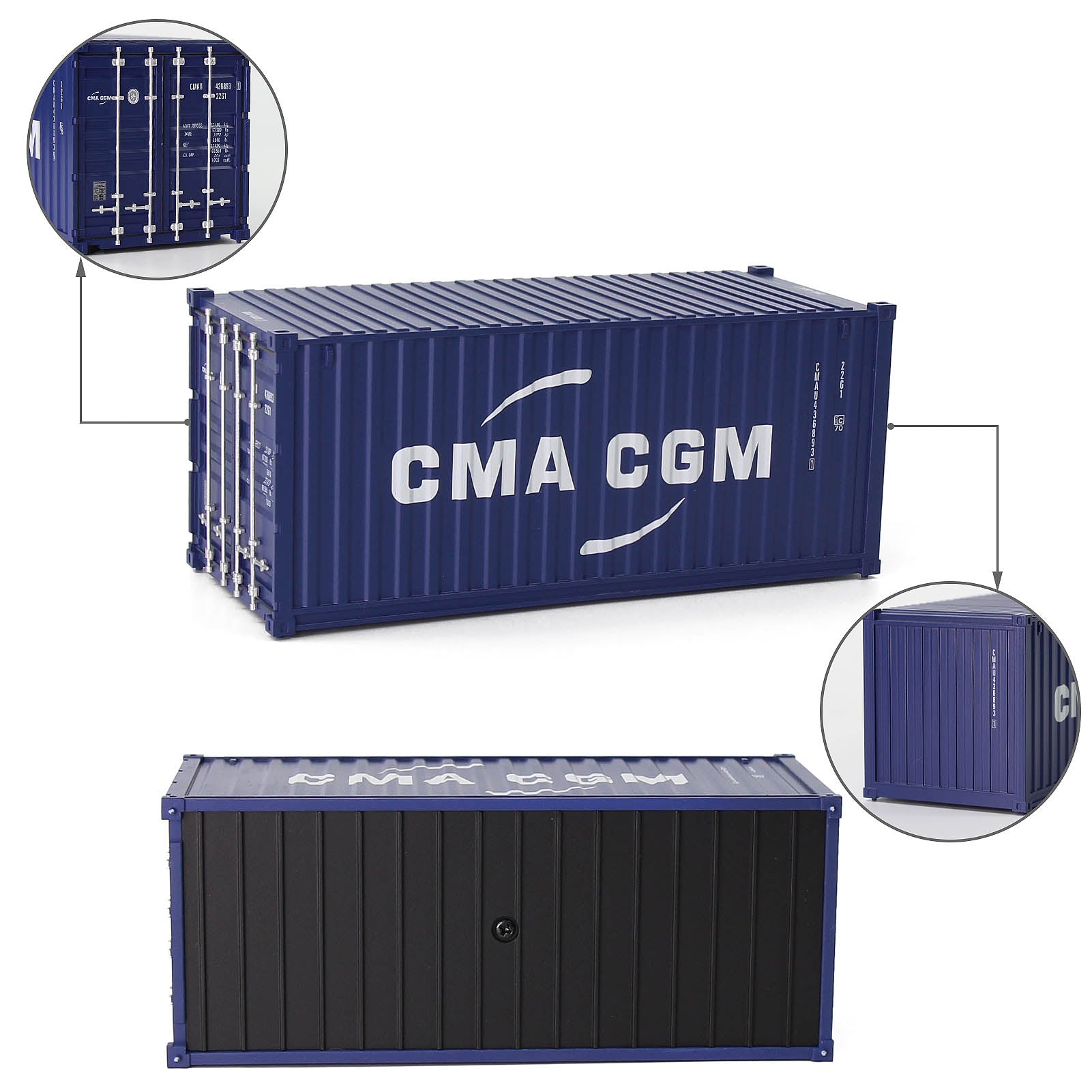 C4320 1pc O Scale 1:48 20ft Shipping Container Cargo Box