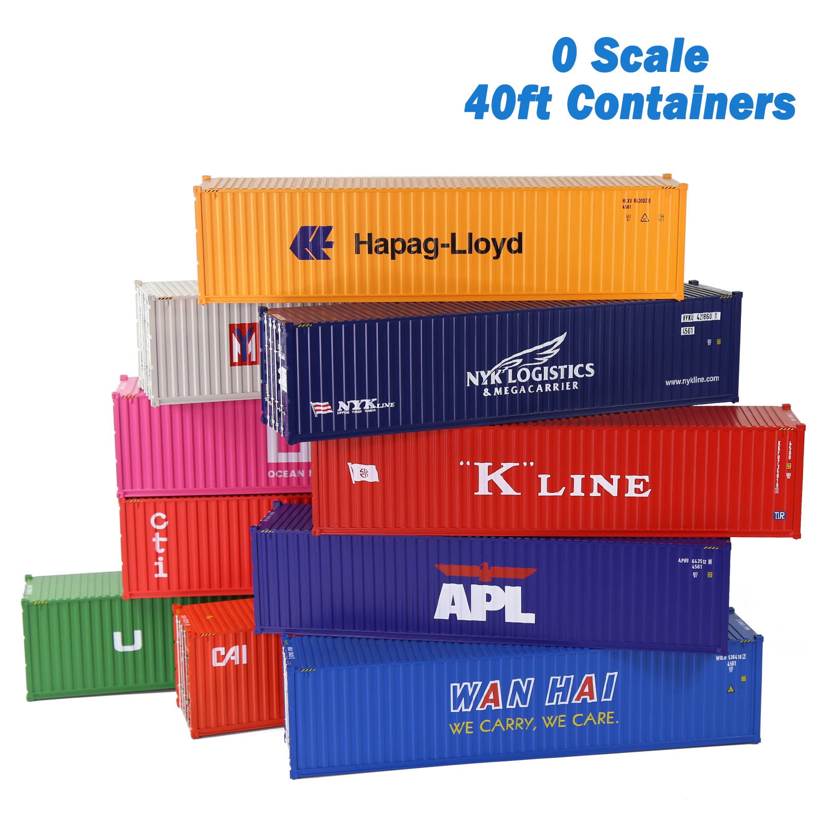 C4340 1pc O Scale 1:48 40ft Model Shipping Container