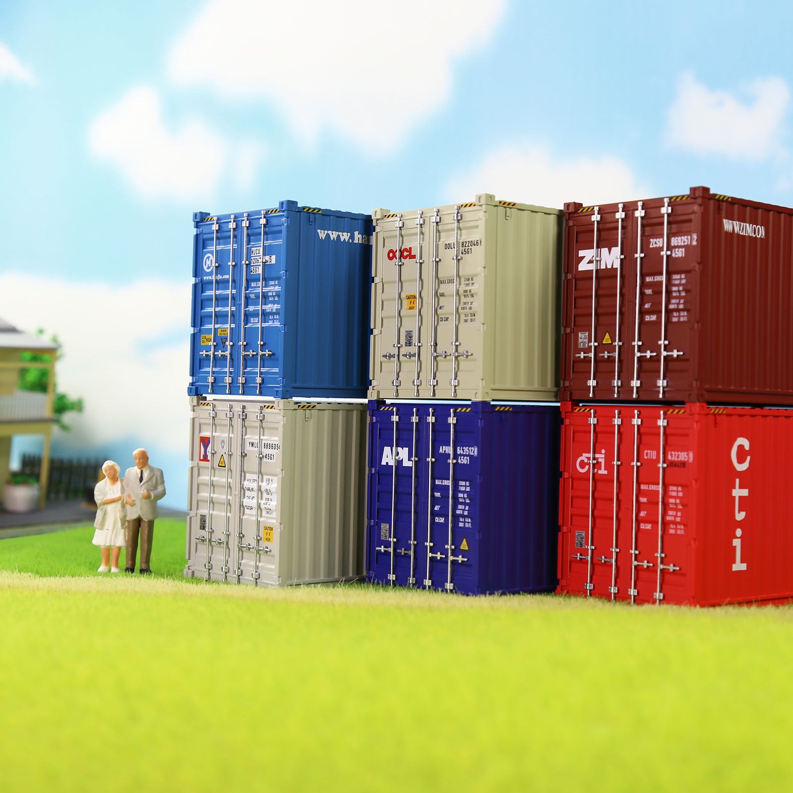 C4340 1pc O Scale 1:48 40ft Model Shipping Container