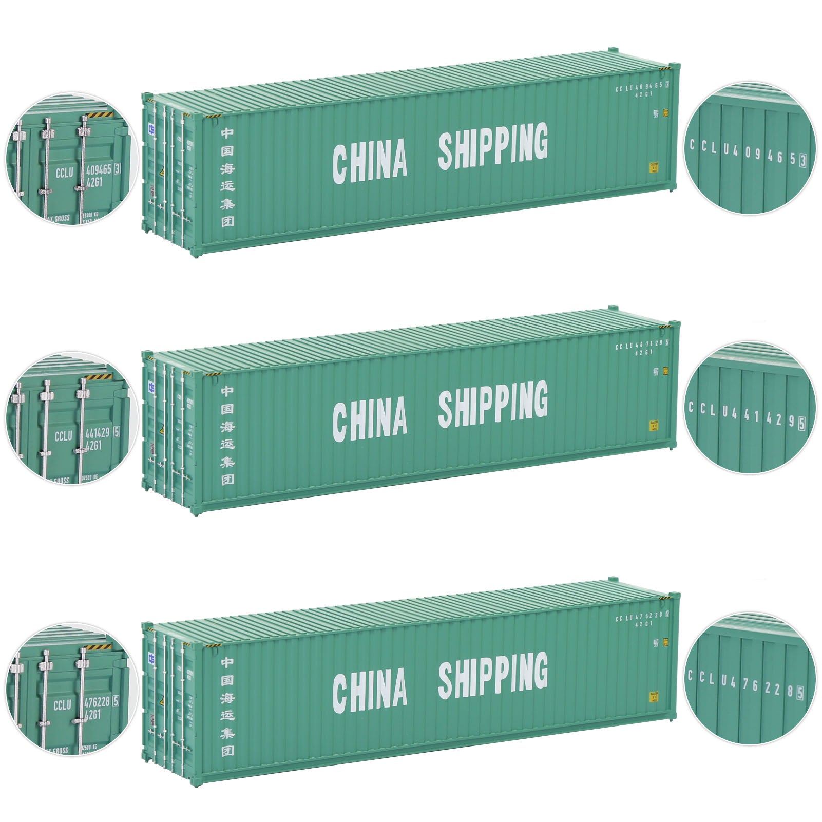 C4340 1pc O Scale 1:48 40ft Model Shipping Container