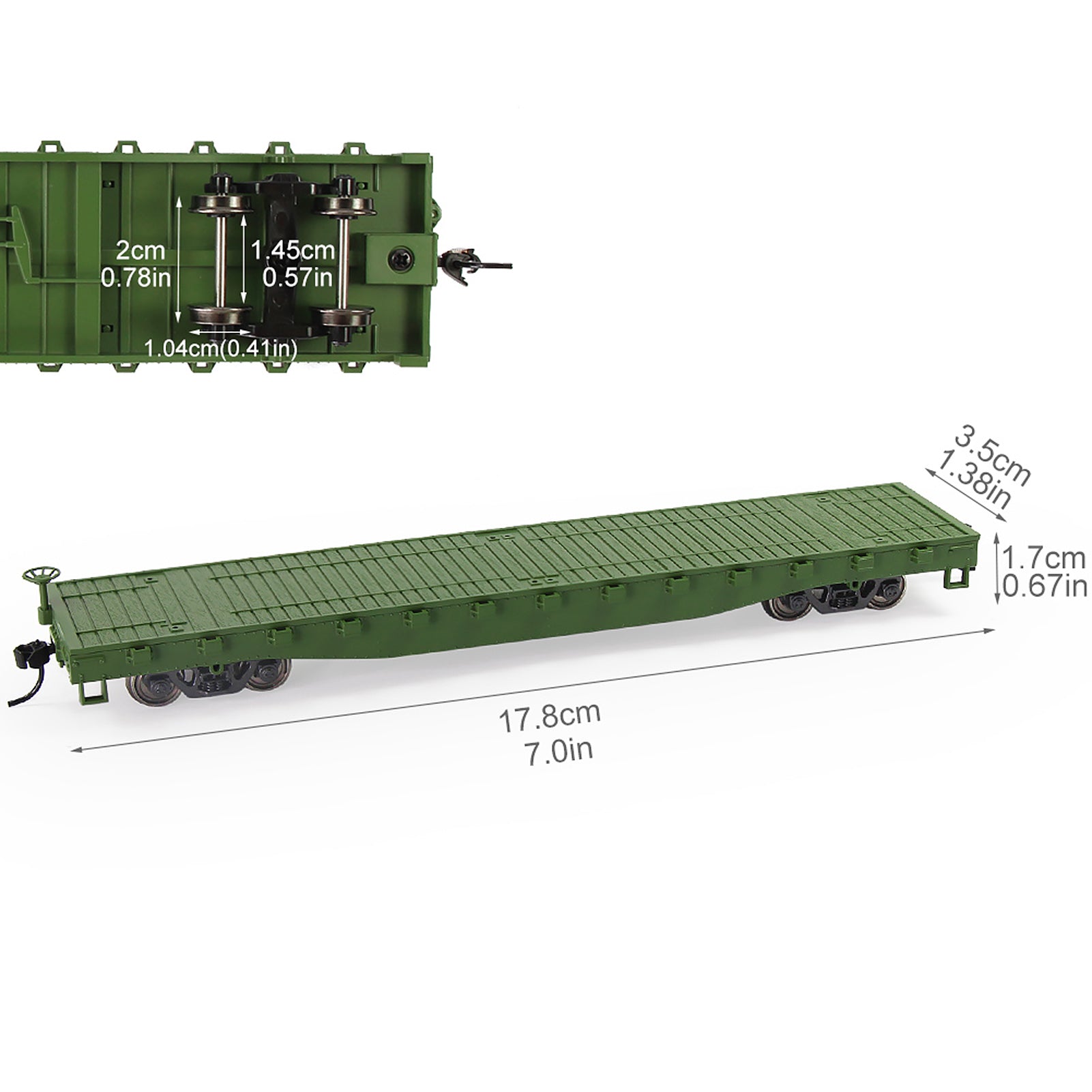 C8741 1pc HO Scale 1:87 52ft Flat Car Flatbed