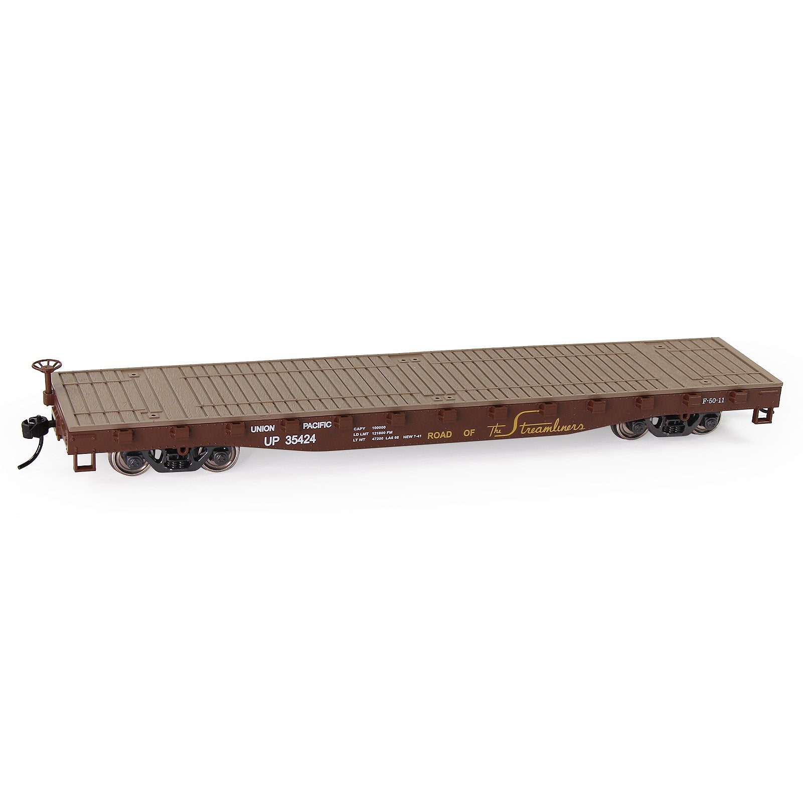 C8741 1pc HO Scale 1:87 52ft Flat Car Flatbed