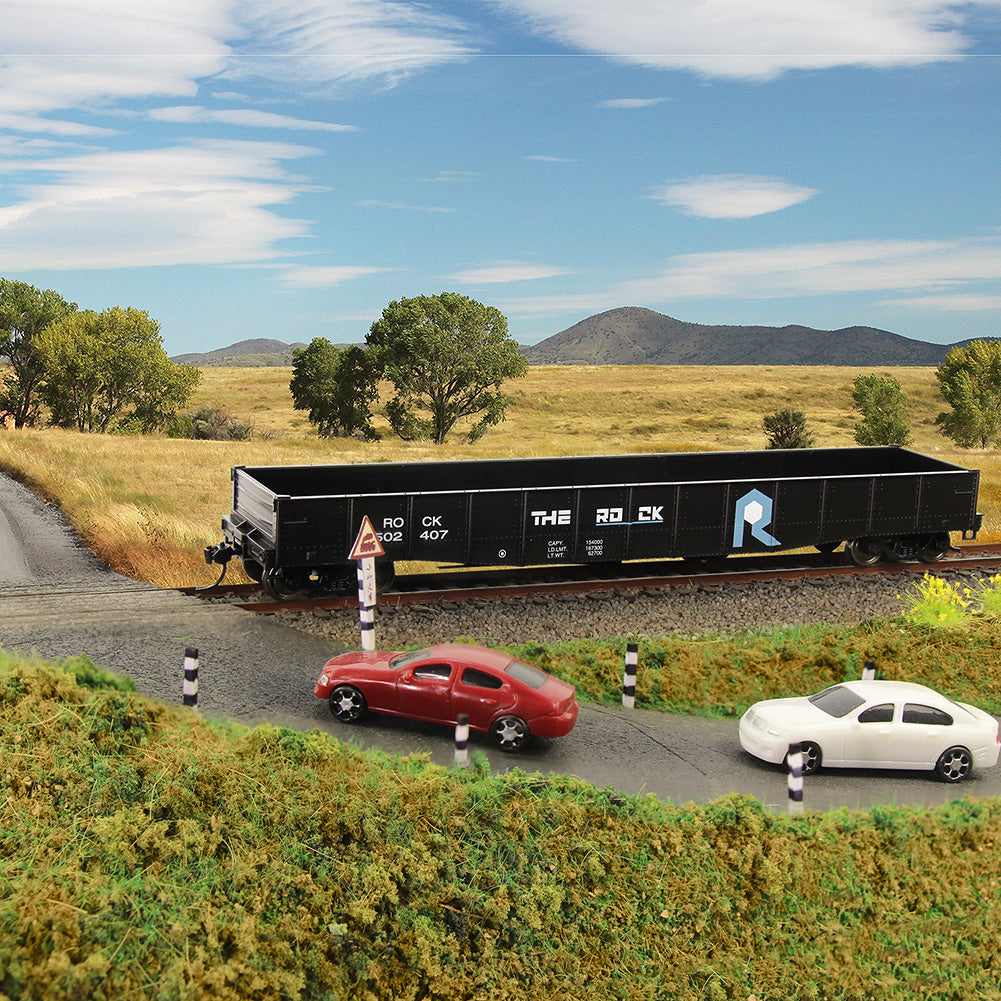 C8743 1pc HO Scale 1:87 Low-side Gondola Car 53ft Model Wagons