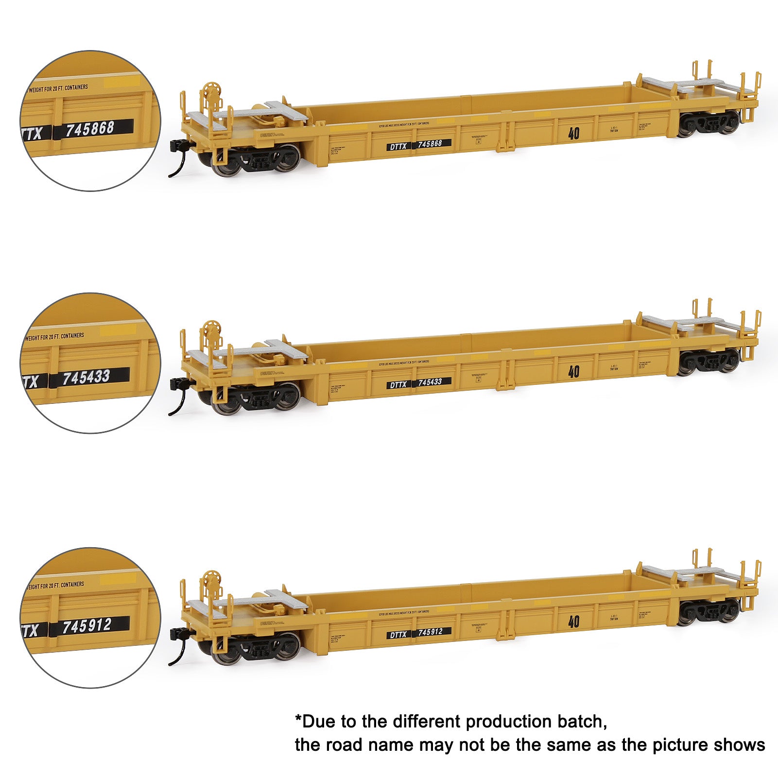 C8749 1pc HO Scale 1:87 40ft Well Car Low Side Wagon