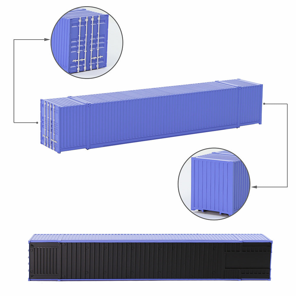C8753 9pcs HO Scale 1:87 53ft Pure Color Shipping Container