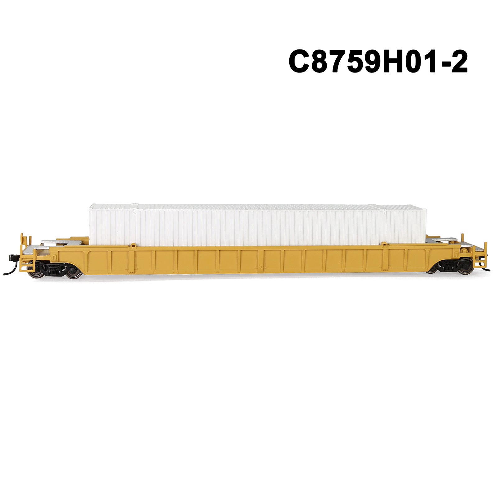 C8759M One Set HO Scale 1:87 53' Well Car Low Side Flat Car with Containers