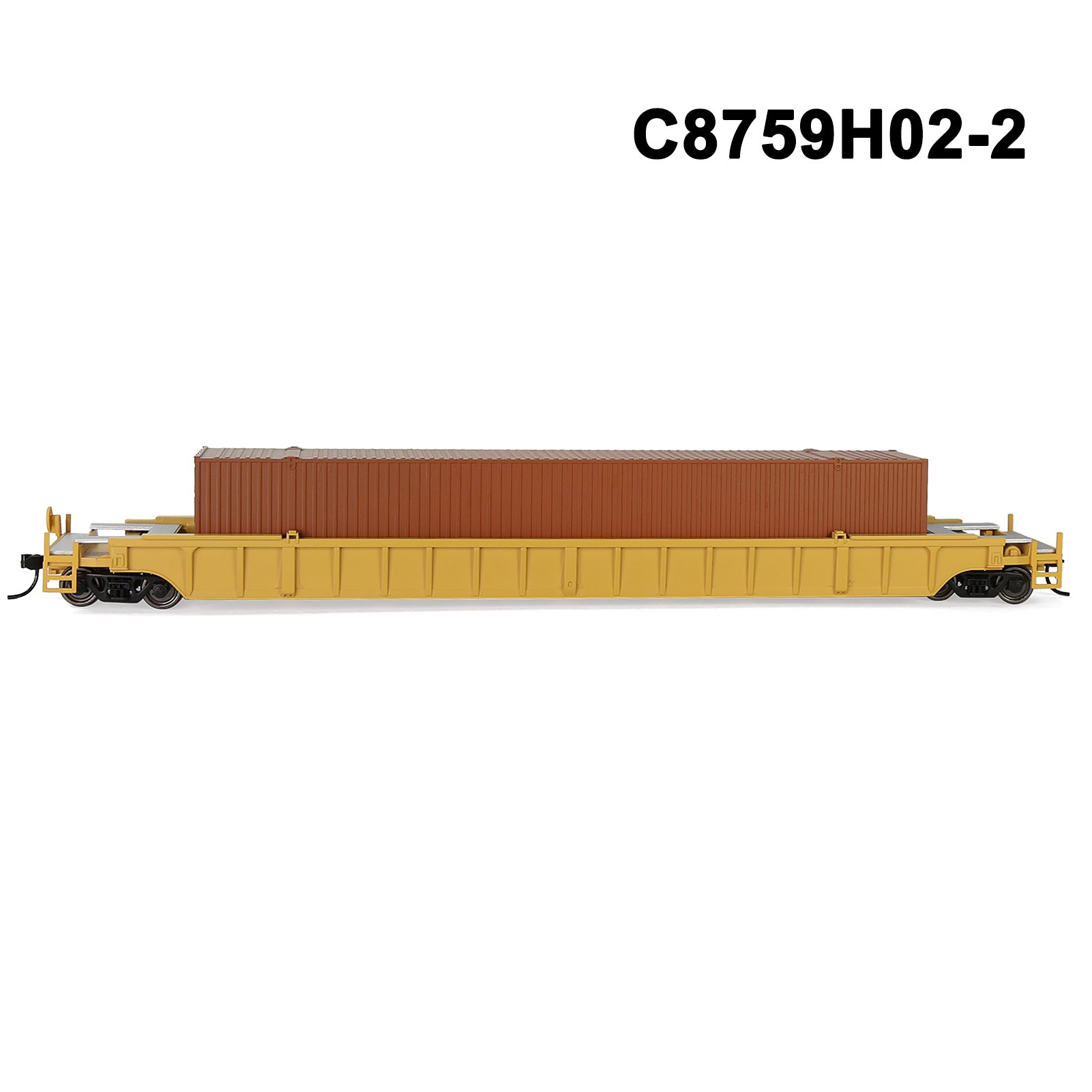 C8759M One Set HO Scale 1:87 53' Well Car Low Side Flat Car with Containers