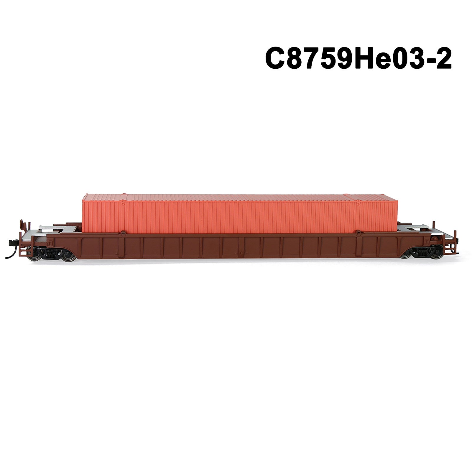 C8759M One Set HO Scale 1:87 53' Well Car Low Side Flat Car with Containers