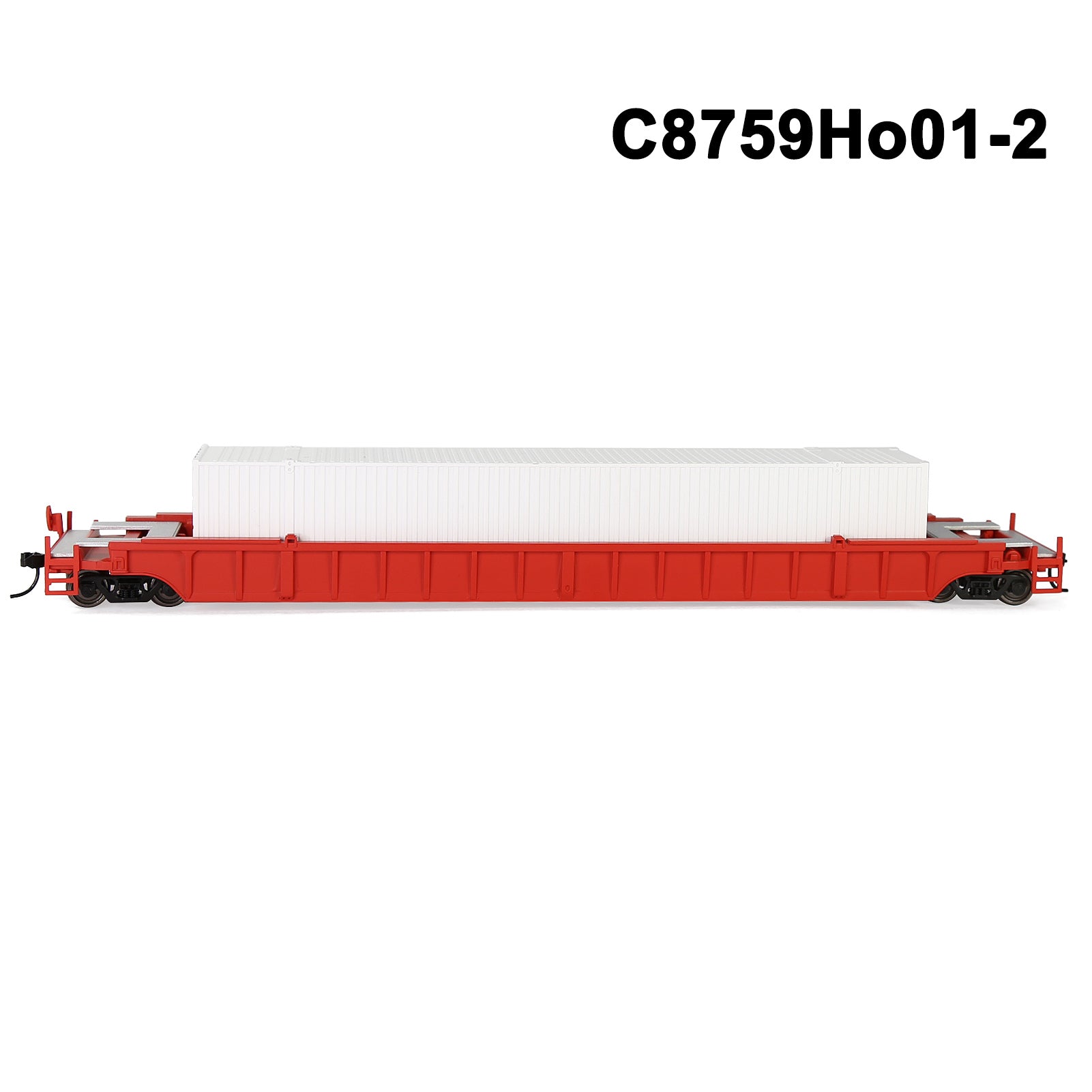 C8759M One Set HO Scale 1:87 53' Well Car Low Side Flat Car with Containers