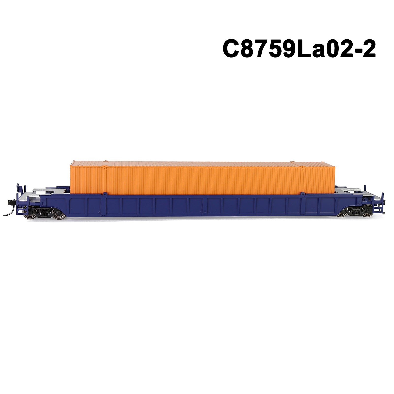 C8759M One Set HO Scale 1:87 53' Well Car Low Side Flat Car with Containers
