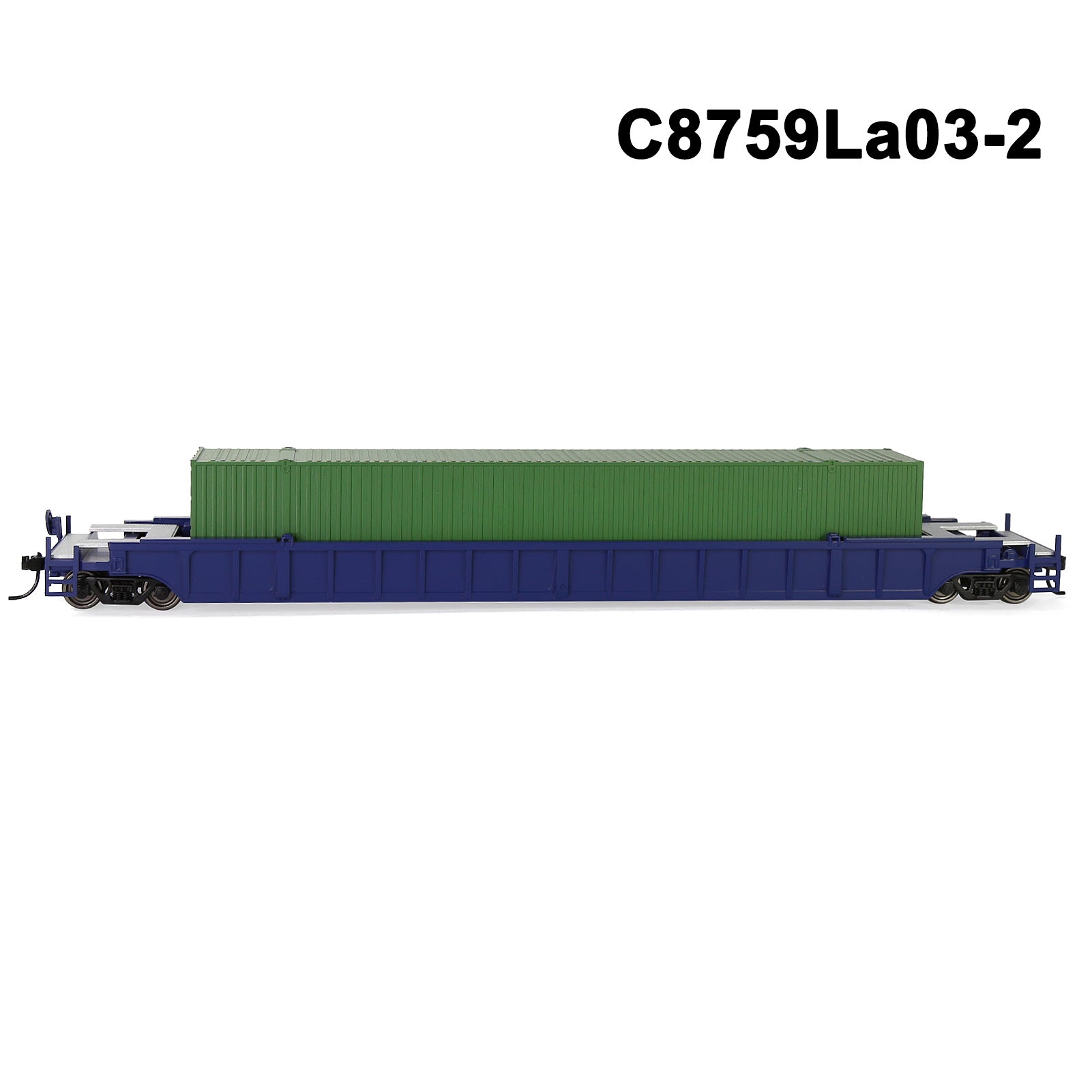 C8759M One Set HO Scale 1:87 53' Well Car Low Side Flat Car with Containers