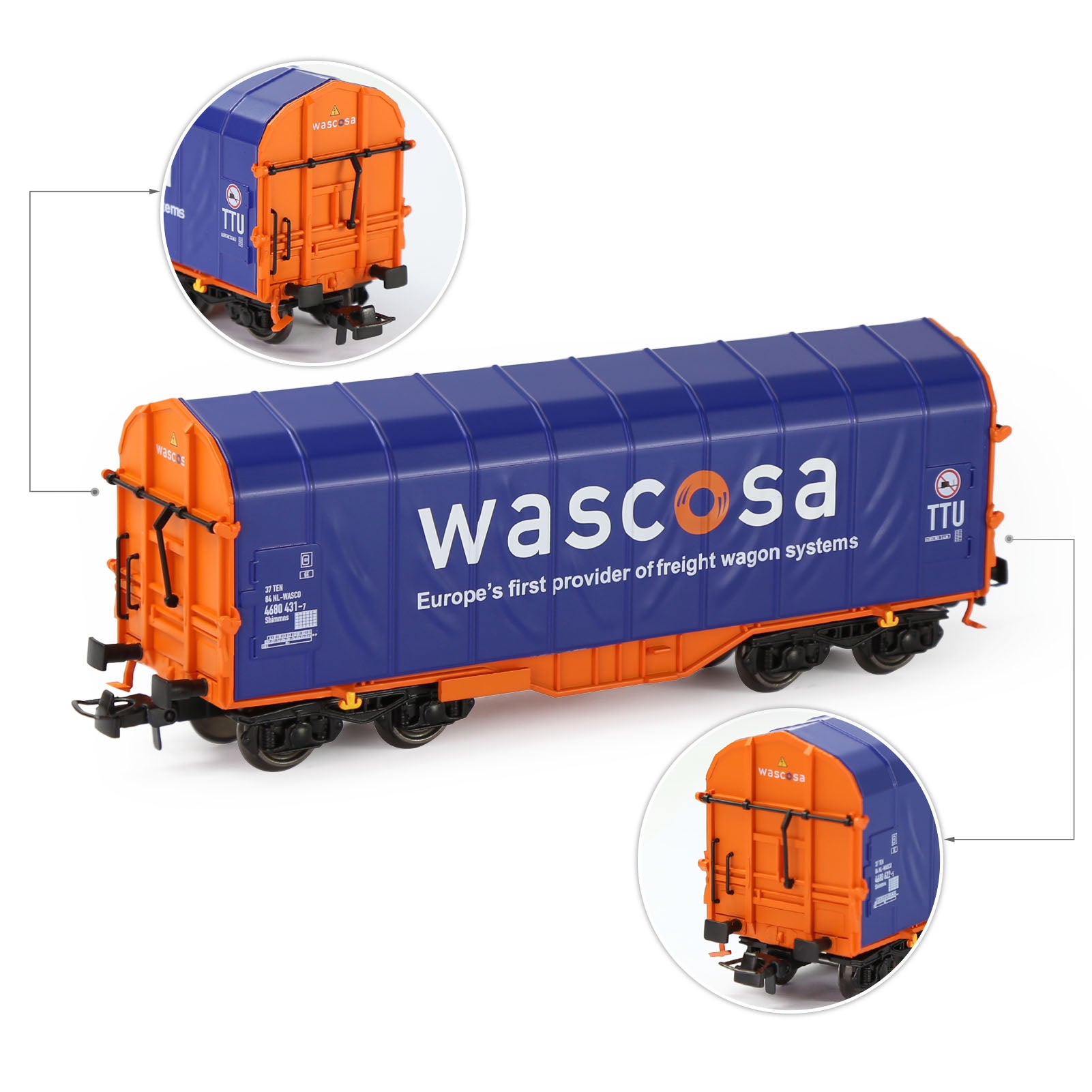 C8762 1pc HO Scale 1:87 Model Covered Wagon