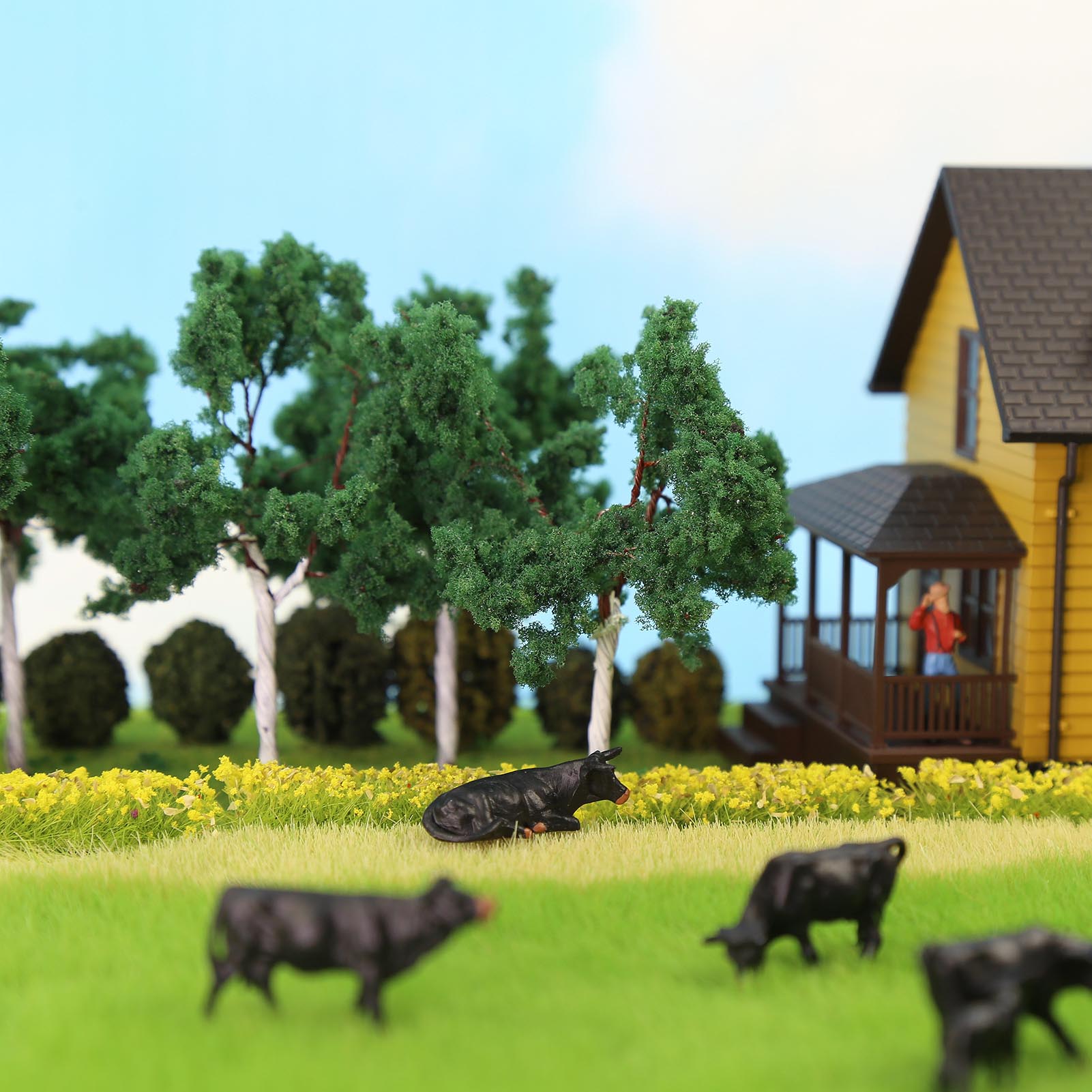 D8030 20pcs O HO Scale Model Trees with Iron Wire 80mm