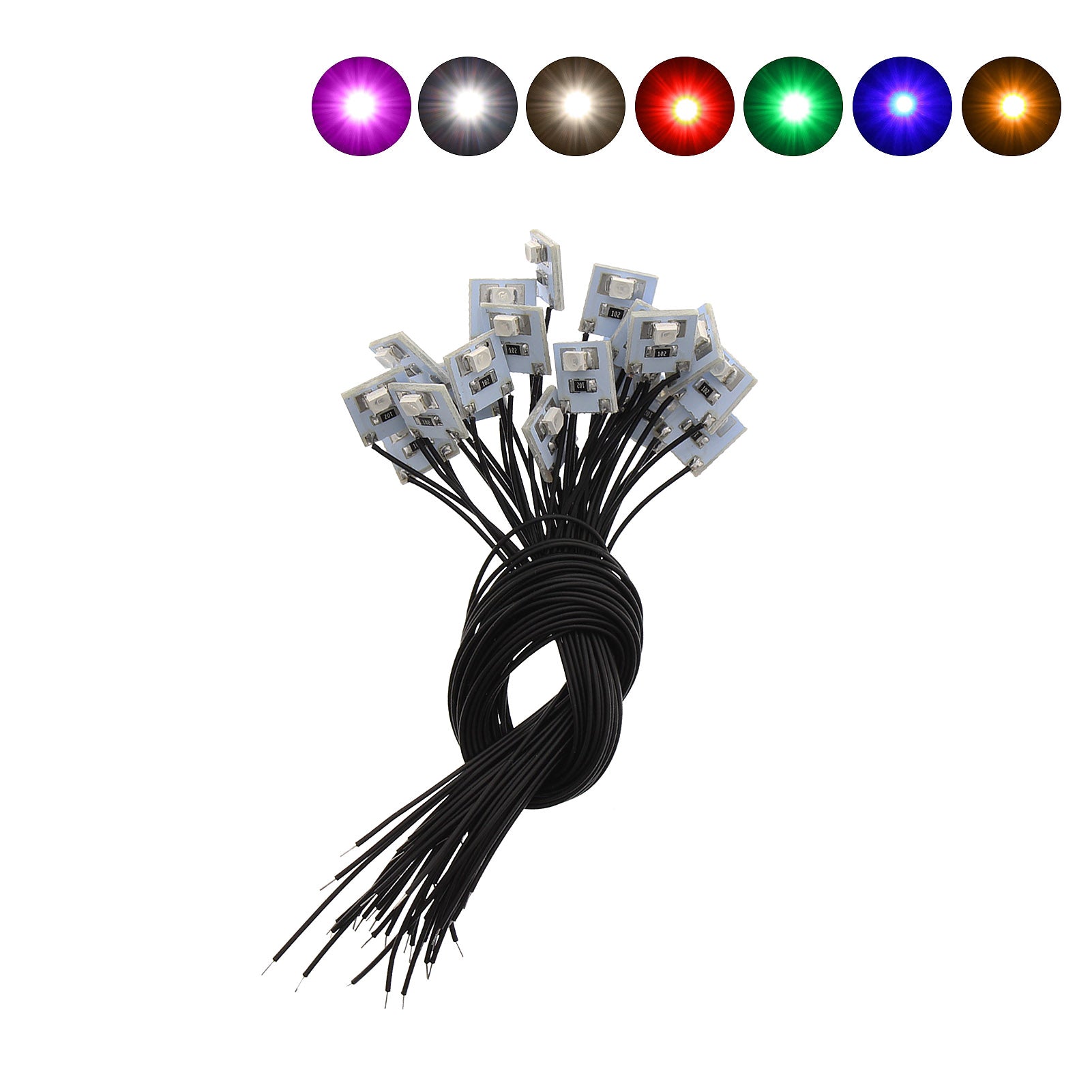 DD00 20pcs Pre Wired SMD 3528 LED 12V