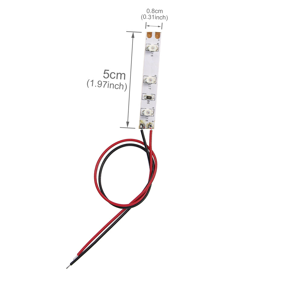 DD01 10pcs Pre-wired Strip Self-adhesive Flexible 12V SMD LEDs