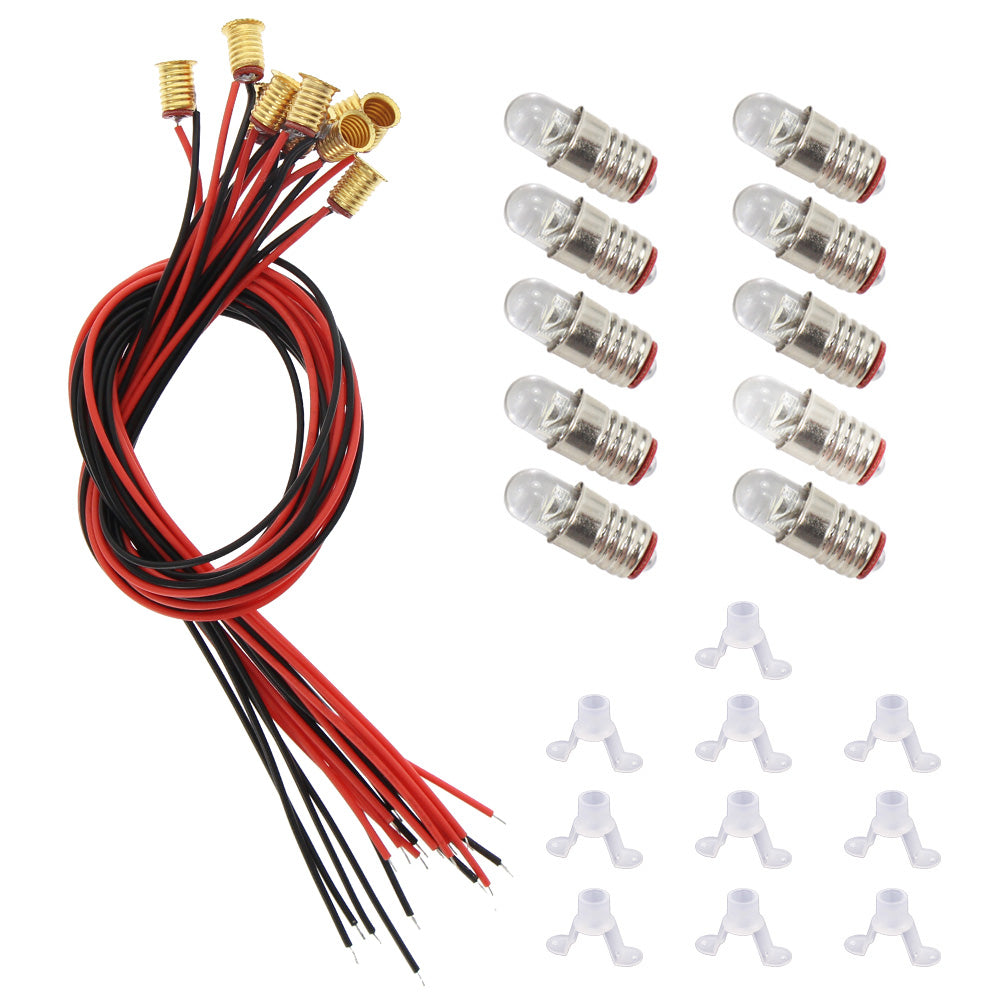 E505 10pcs 4.5mm Screw Bulb E5 E5.5 Leds 12V-14V