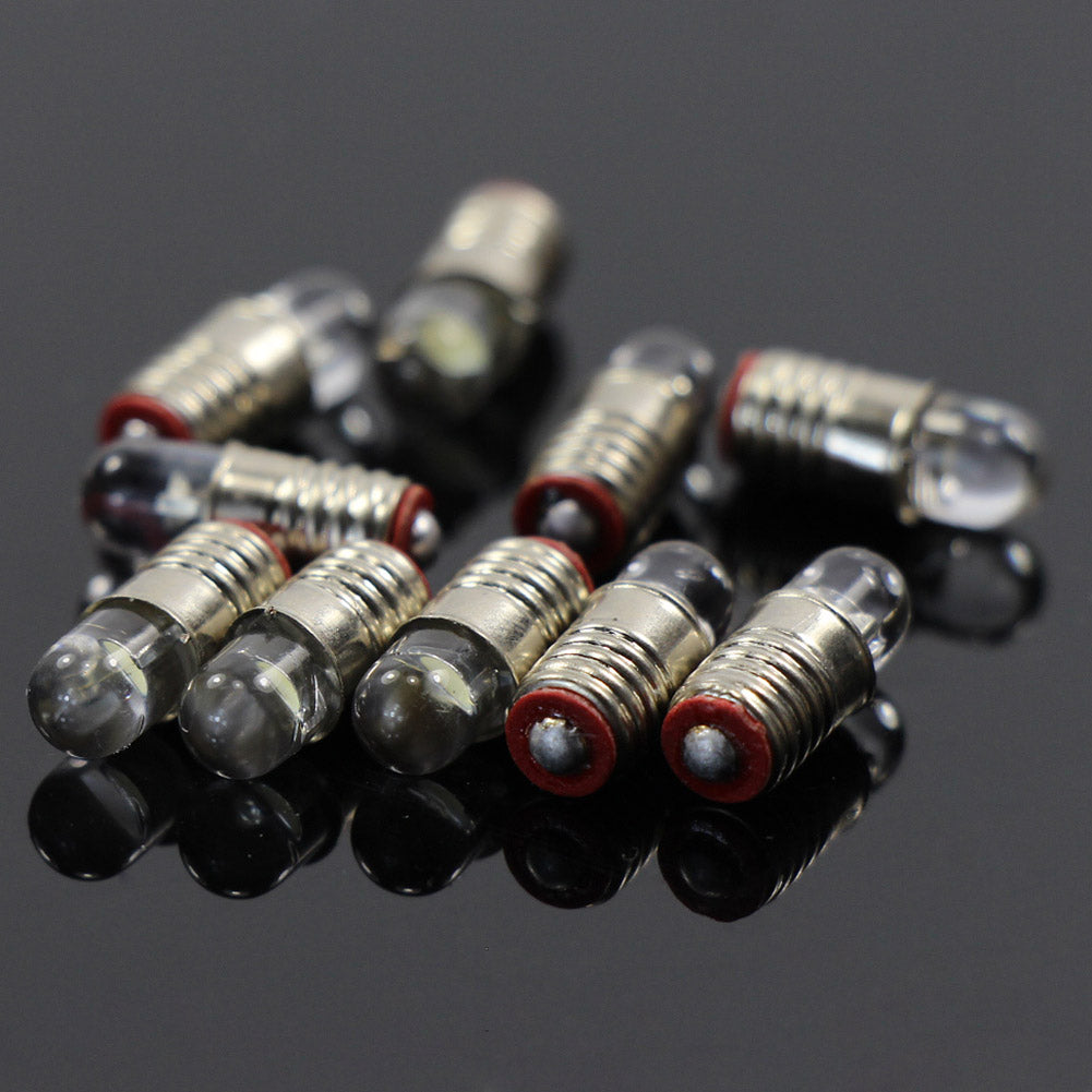 E505 10pcs 4.5mm Screw Bulb E5 E5.5 Leds 12V-14V