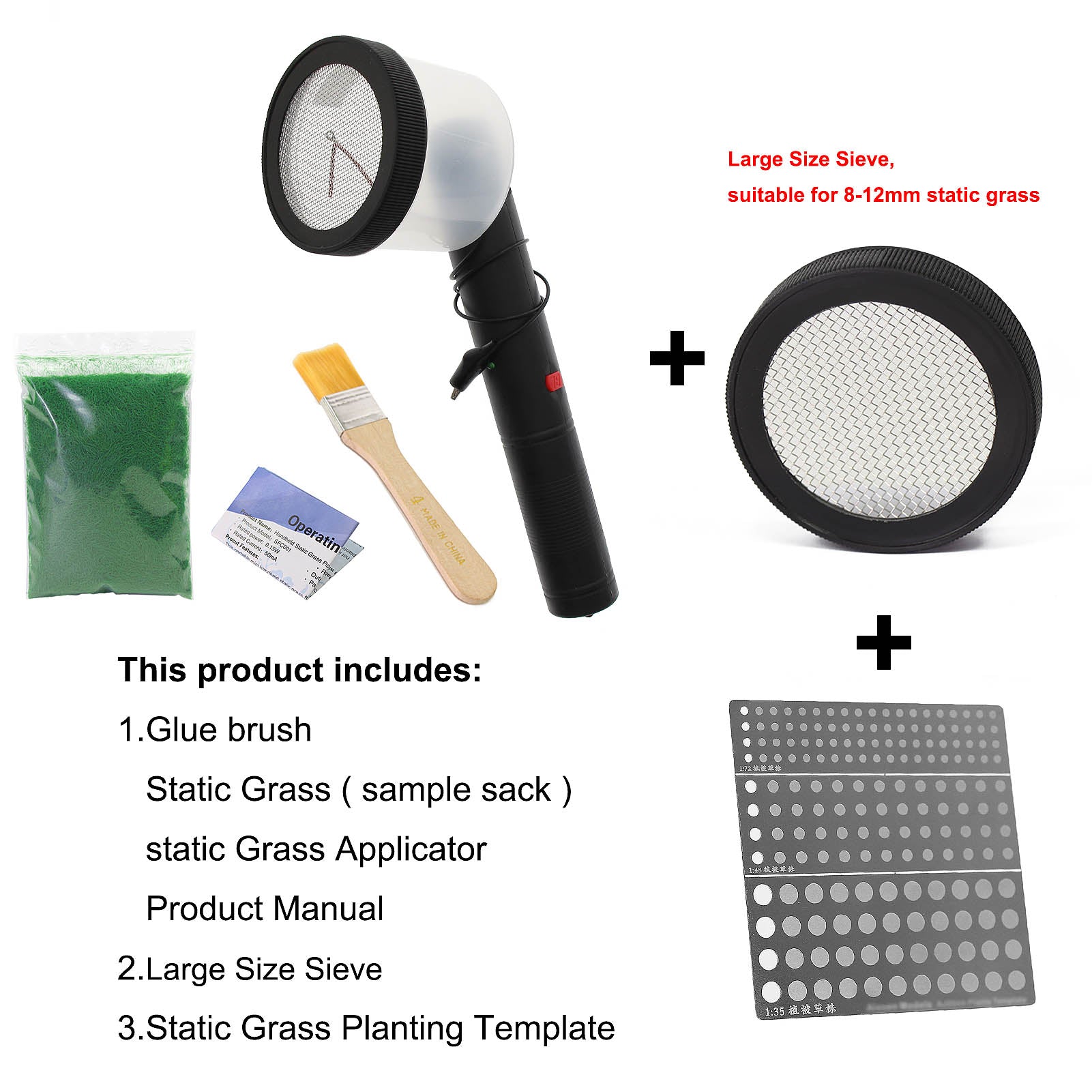 GJ07 1 Set Portable Static Grass Flocking Applicator Machine