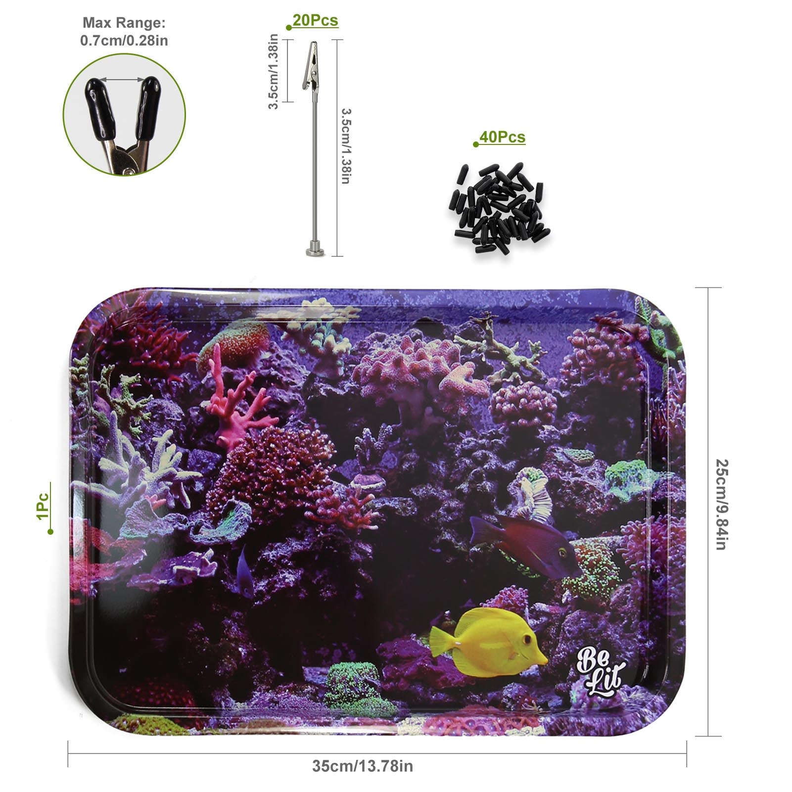 CJJC15 Painting Alligator Clip Stick Set with Magnetic Base Rubber Covers and Stainless Steel Tray