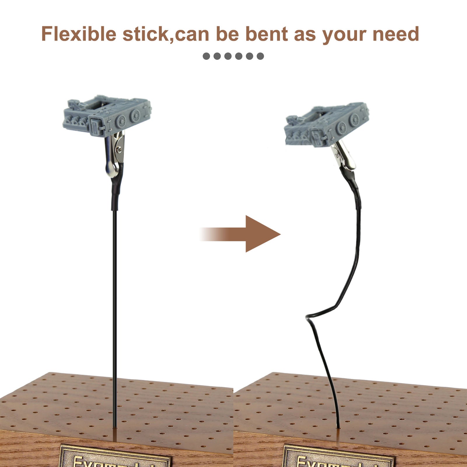 GJJC16 Metal Bendable Alligator Clip Wooden Base with Rubber Cover Airbrush Painting Tools Kit