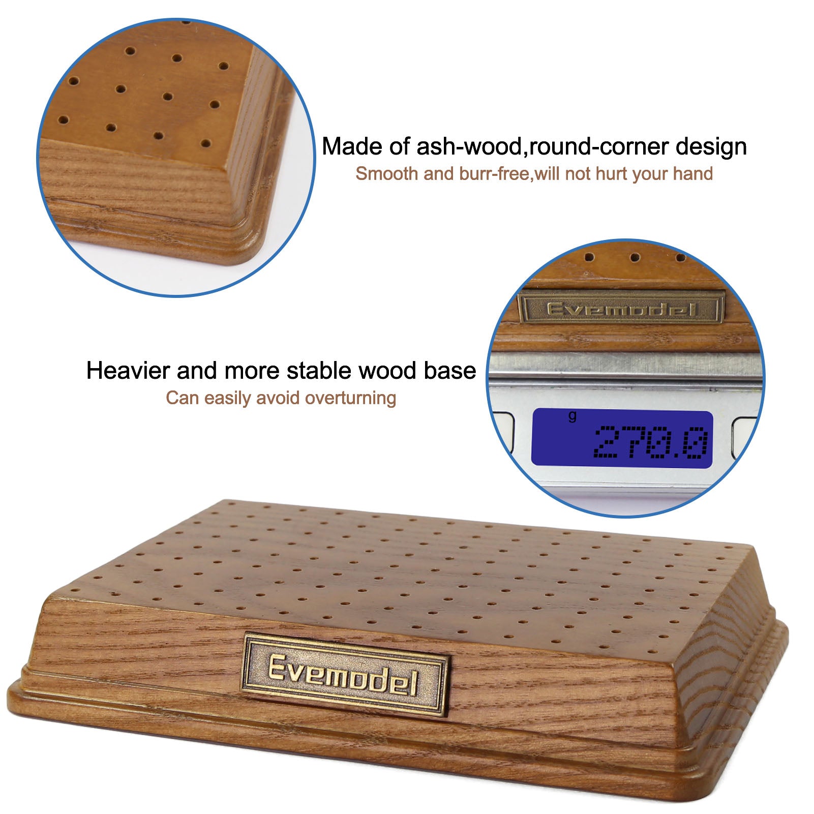 GJJC16 Metal Bendable Alligator Clip Wooden Base with Rubber Cover Airbrush Painting Tools Kit