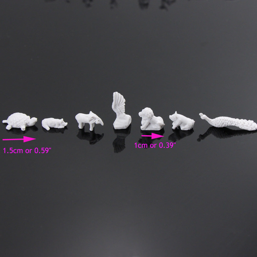 GY06150 35pcs N Scale 1:150 Statue Sculpture Fountain