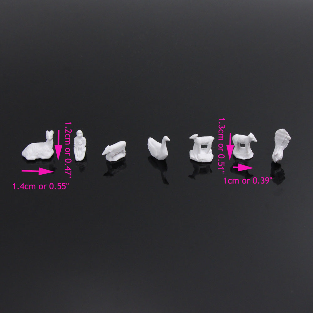 GY06150 35pcs N Scale 1:150 Statue Sculpture Fountain