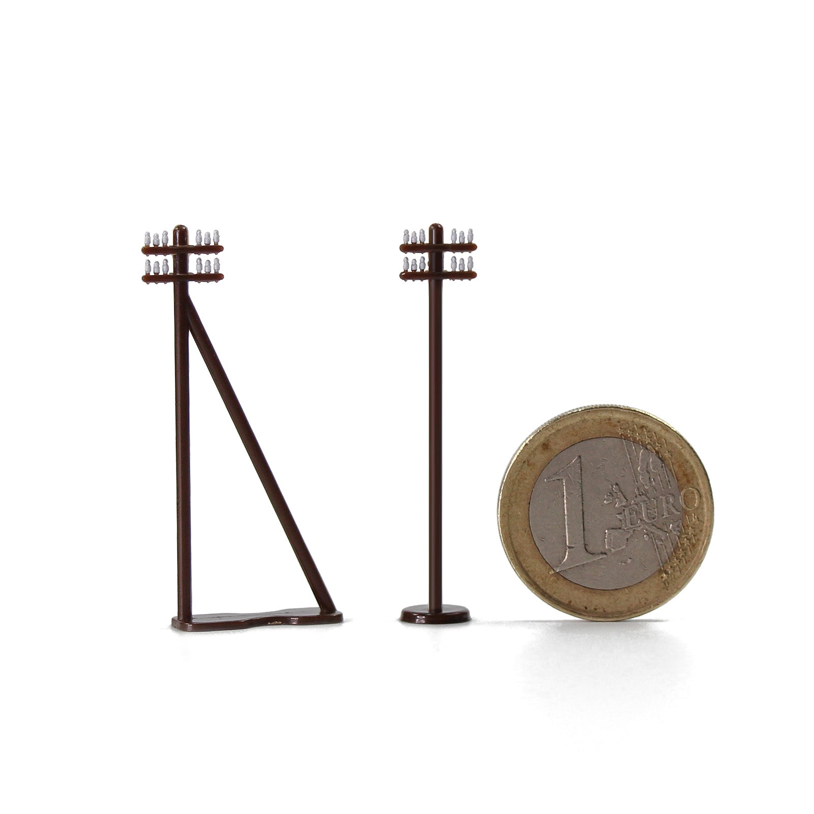 GY19150 24pcs N Scale 1:150 Power Pole Telegraph Telephone Poles