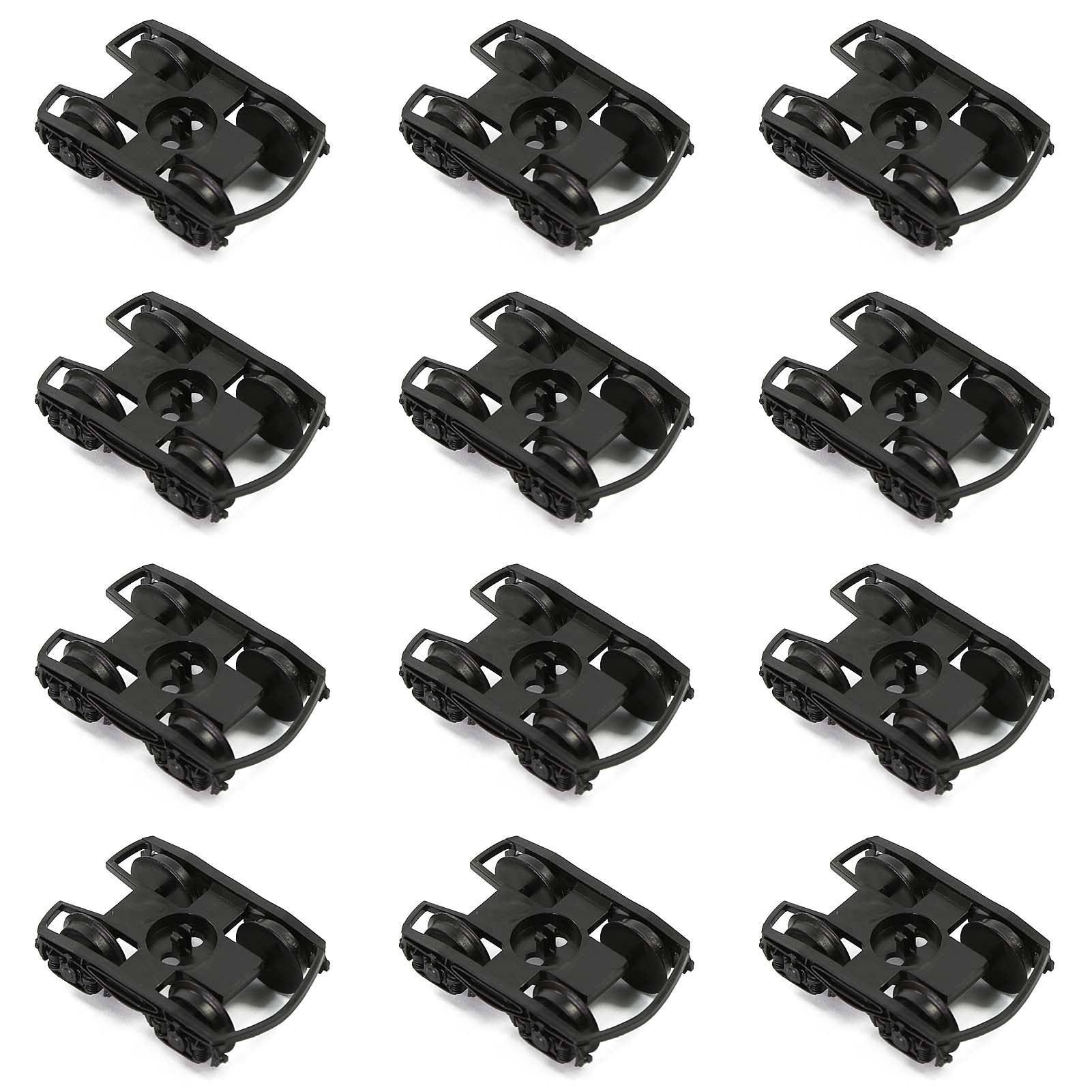Evemodel 12pcs Model Train Bogie with Plastic Wheels 1:87 HO Scale 33 Model Railway Accessories (Style A Evemodel 12pcs Model Train Bogie with Plastic Wheels 1:87 HO Scale 33 Model Railway Accessories (Style A