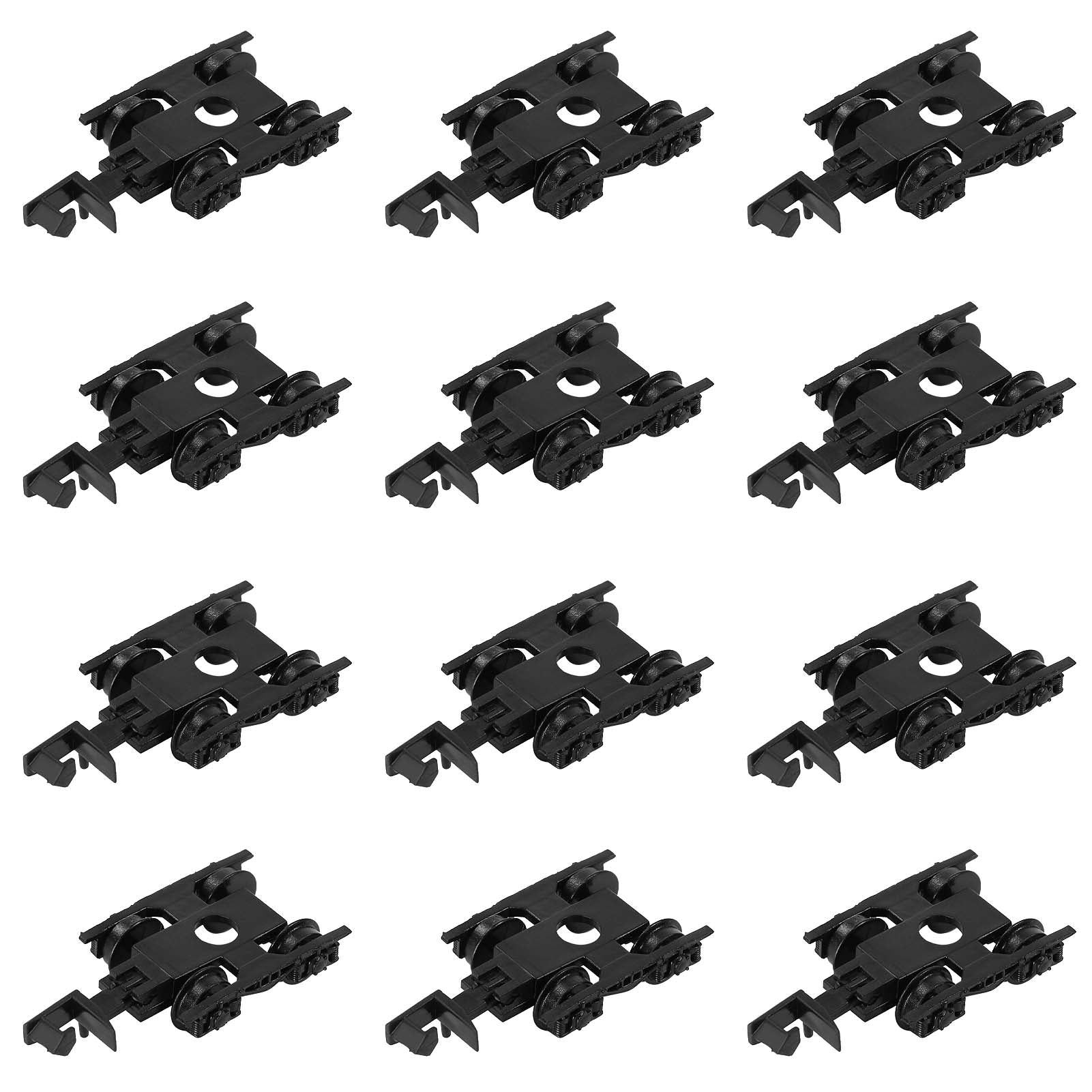 HP23N 12pcs N scale 1:160 POM Bogies with Couplers 36" Plastic Wheels