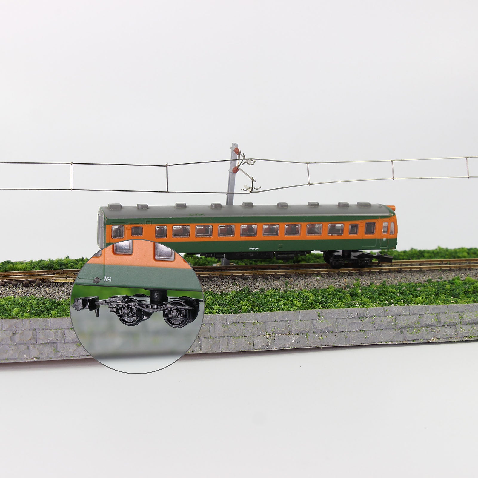 HP23N 12pcs N scale 1:160 POM Bogies with Couplers 36" Plastic Wheels