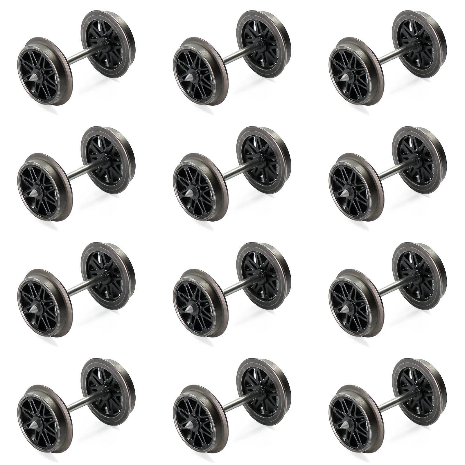 HP2687 8pcs HO Scale 36'' Metal Spoked Wheels