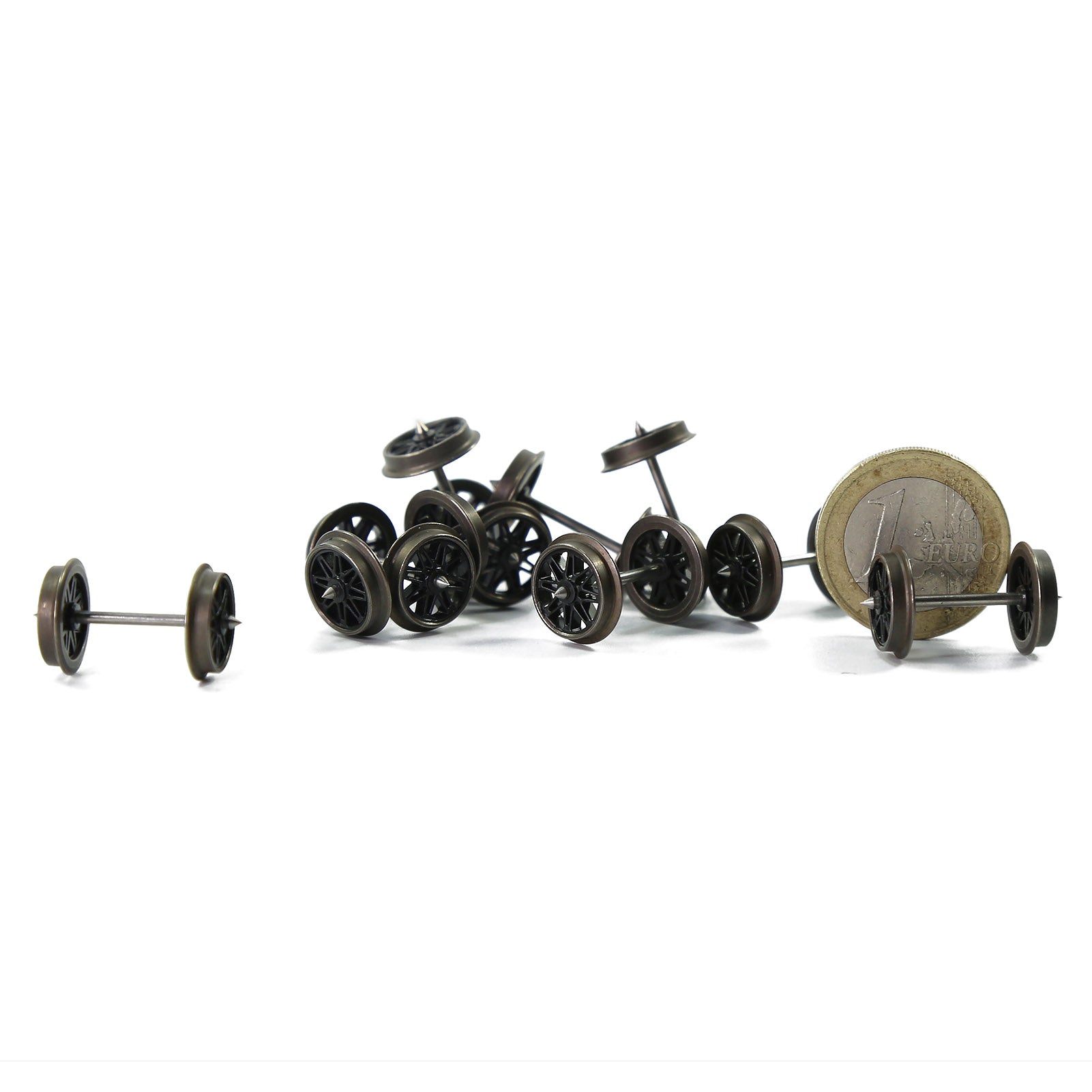 HP2687 8pcs HO Scale 36'' Metal Spoked Wheels