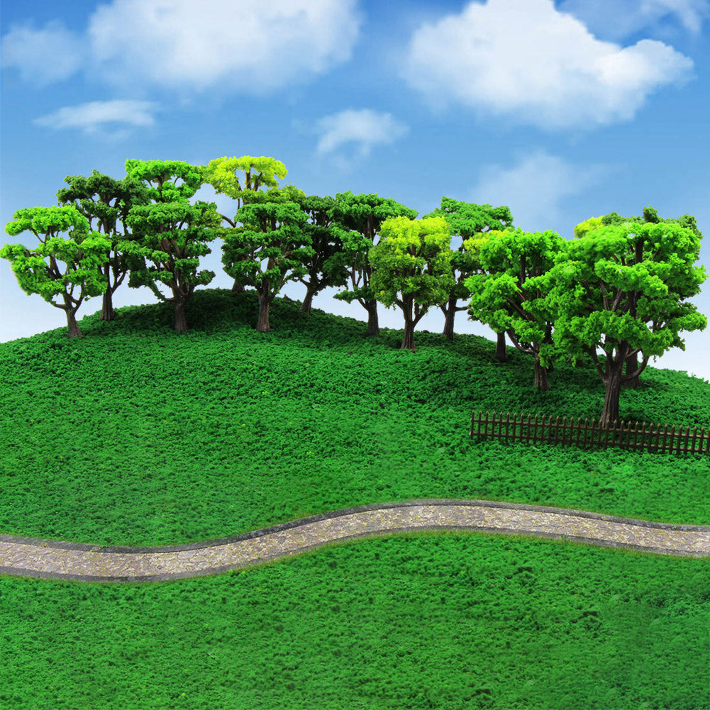 S0601 16pcs HO Scale 1:87 Model Trees Courtyard Scenic