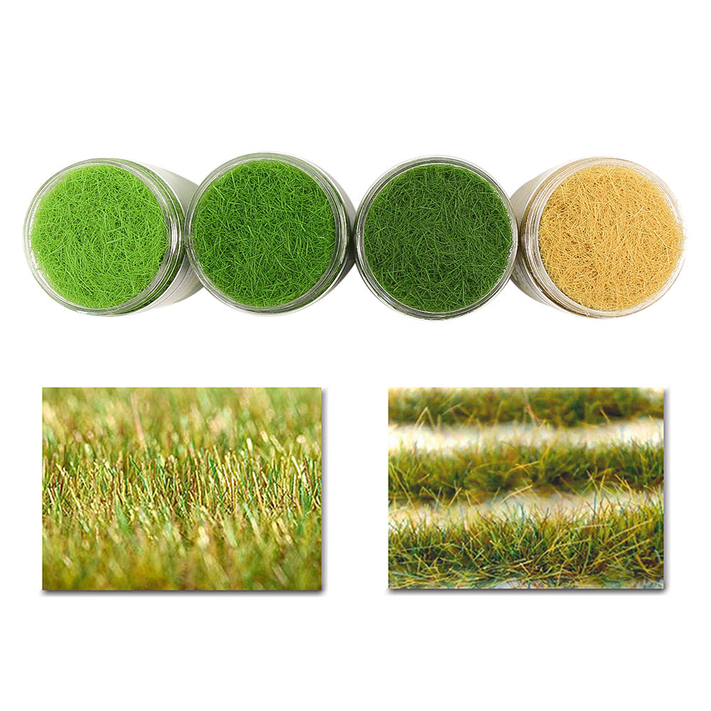 CFA7 4 bottles 8mm Static Grass Flock Powder Scenics