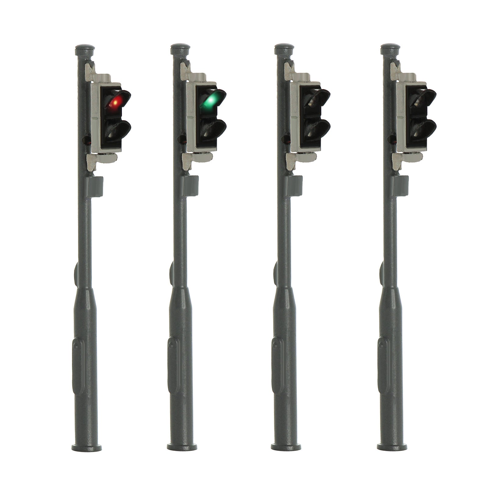 JTD879RG 4pcs HO Scale 1:87 Traffic Light Block Signals