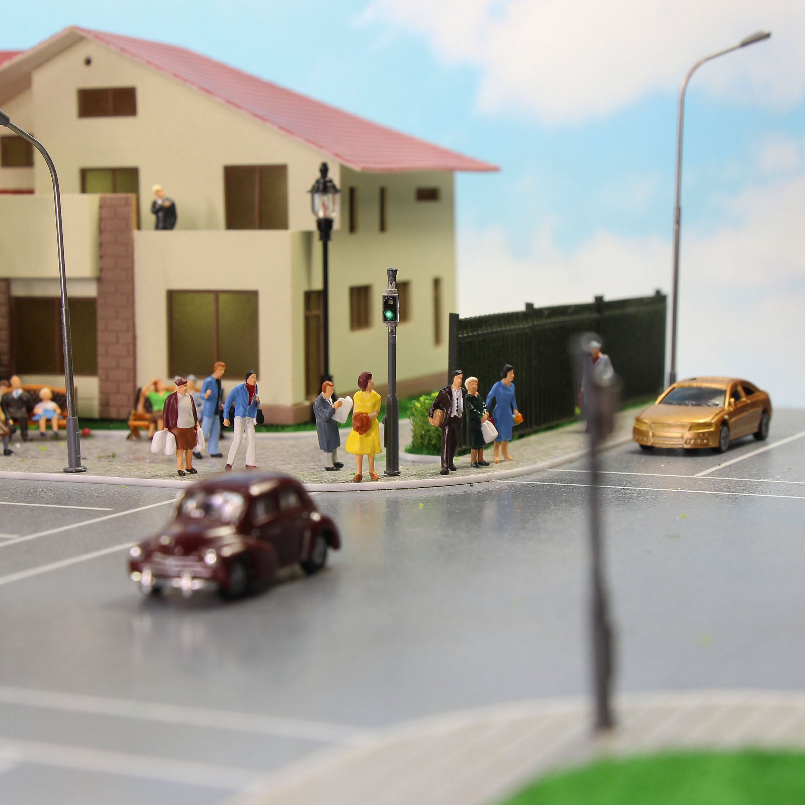 JTD879RG 4pcs HO Scale 1:87 Traffic Light Block Signals