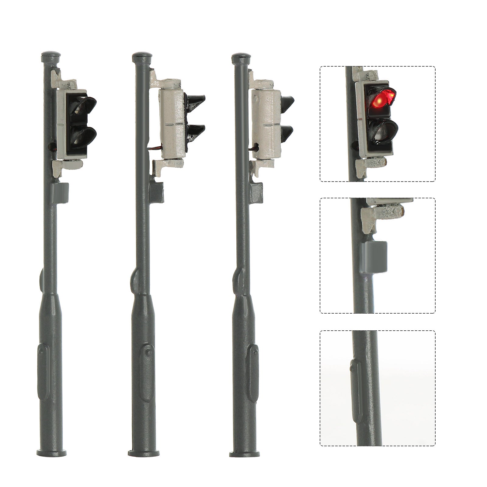 JTD879RG 4pcs HO Scale 1:87 Traffic Light Block Signals