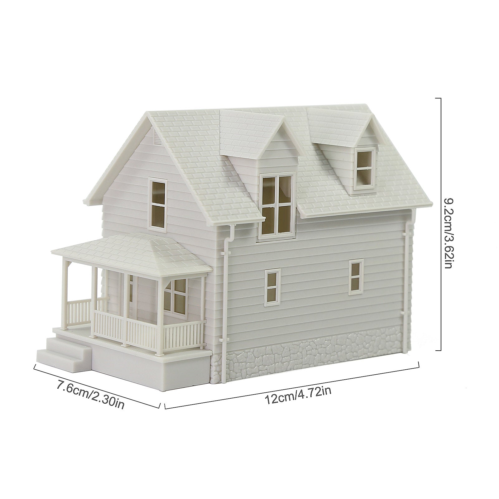 JZHO01JJ 1 Set HO Scale 1:87 Model Blank House Unassembled Building