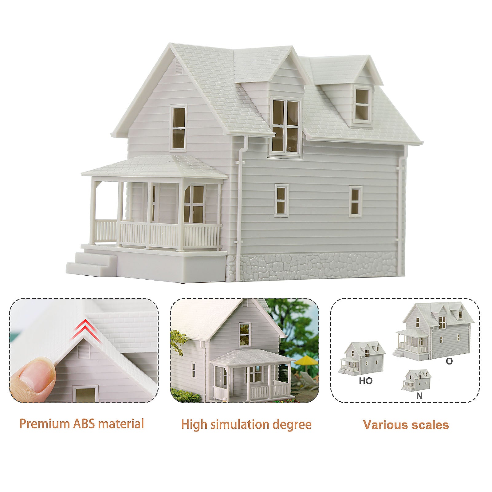 JZN01JJ 1 Set N Scale 1:160 Model Blank Unassembled House Building