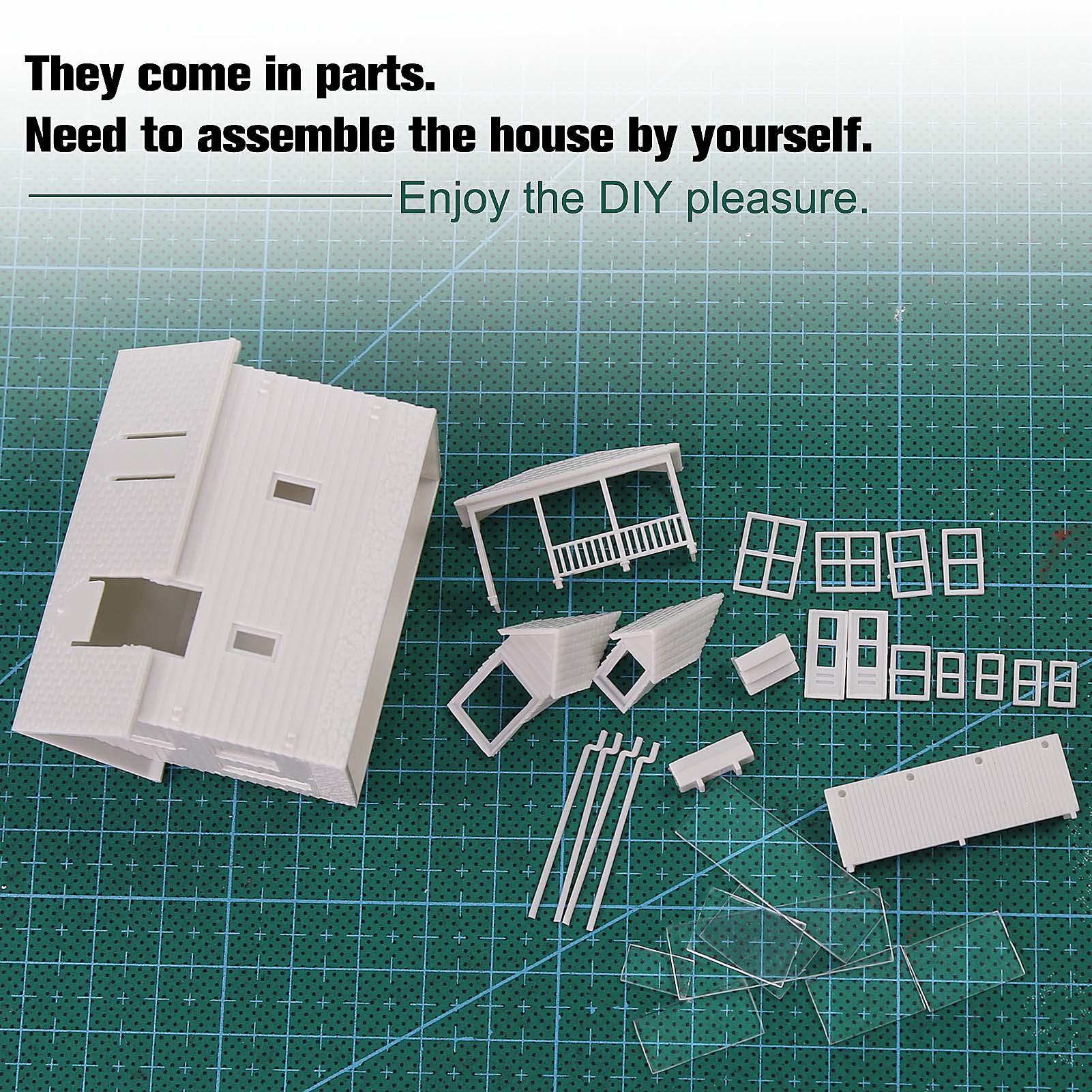JZN01JJ 1 Set N Scale 1:160 Model Blank Unassembled House Building