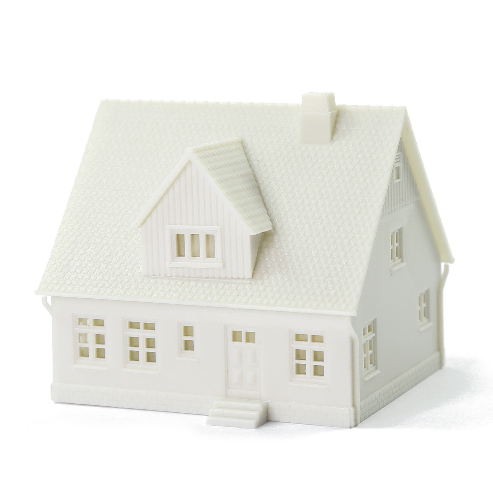 Evemodel H0 Scale Unassembled White Village House - 1pc O/HO/N Scale Model Building Kit