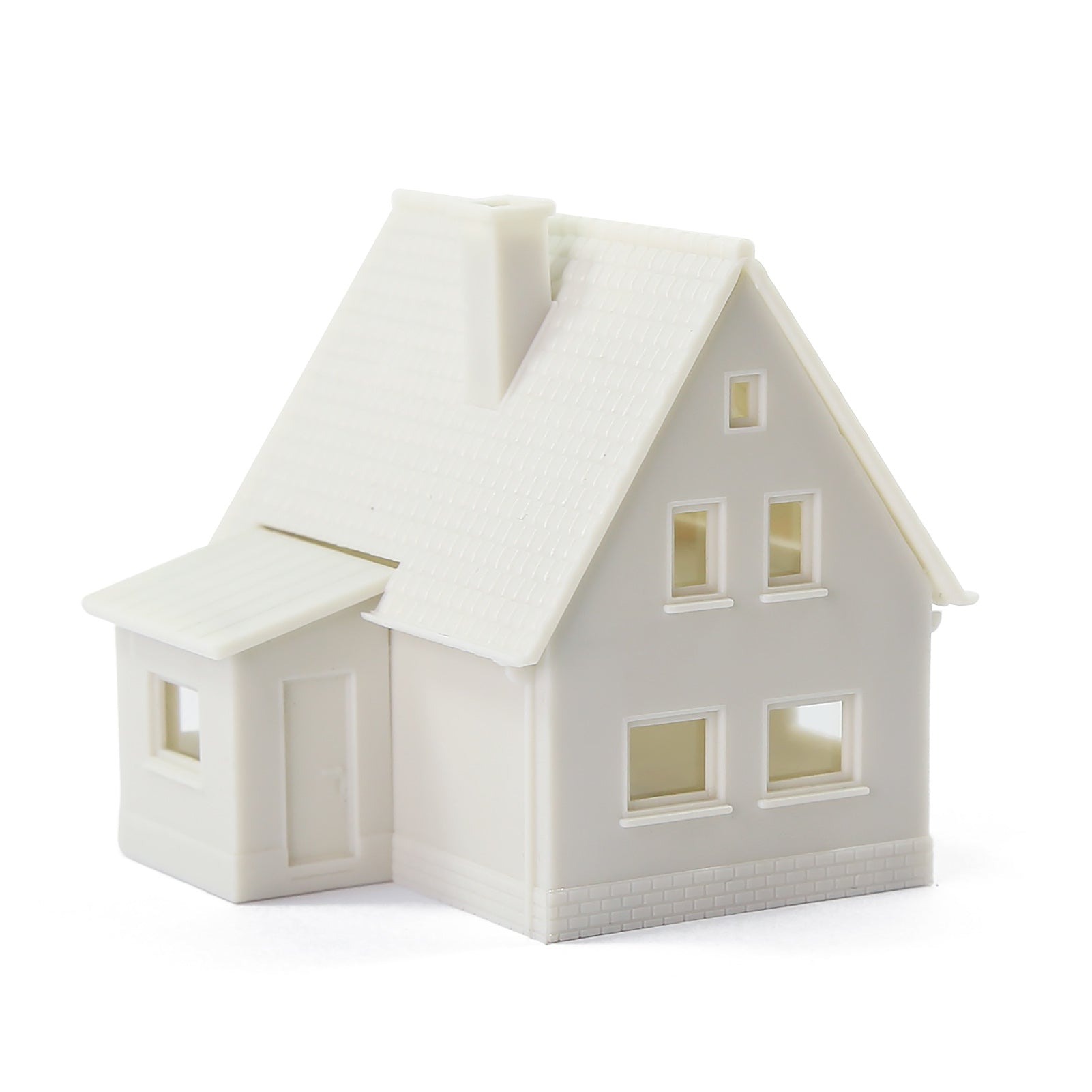 JZN03JJ 1pc N Scale 1:160 Model Village House White Unassembled Building Parts