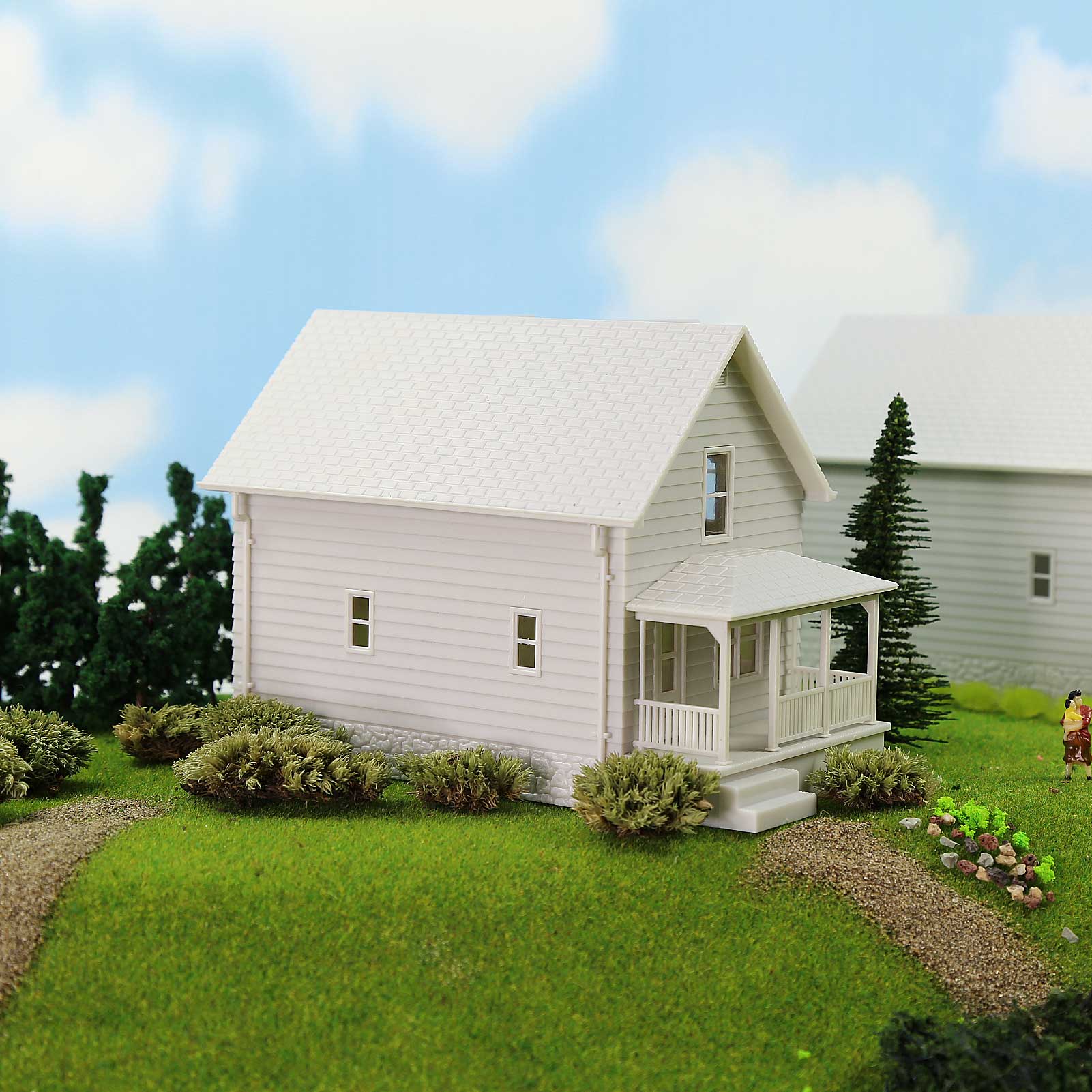 JZO01JJ 1 Set O Scale 1:50 Model Blank House Unassembled Building