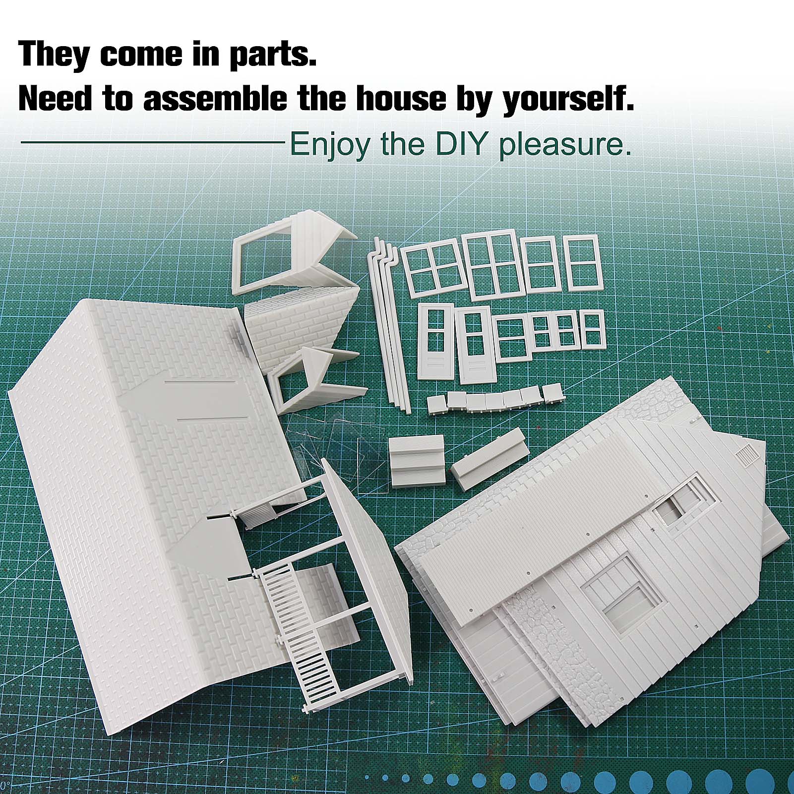 JZO01JJ 1 Set O Scale 1:50 Model Blank House Unassembled Building