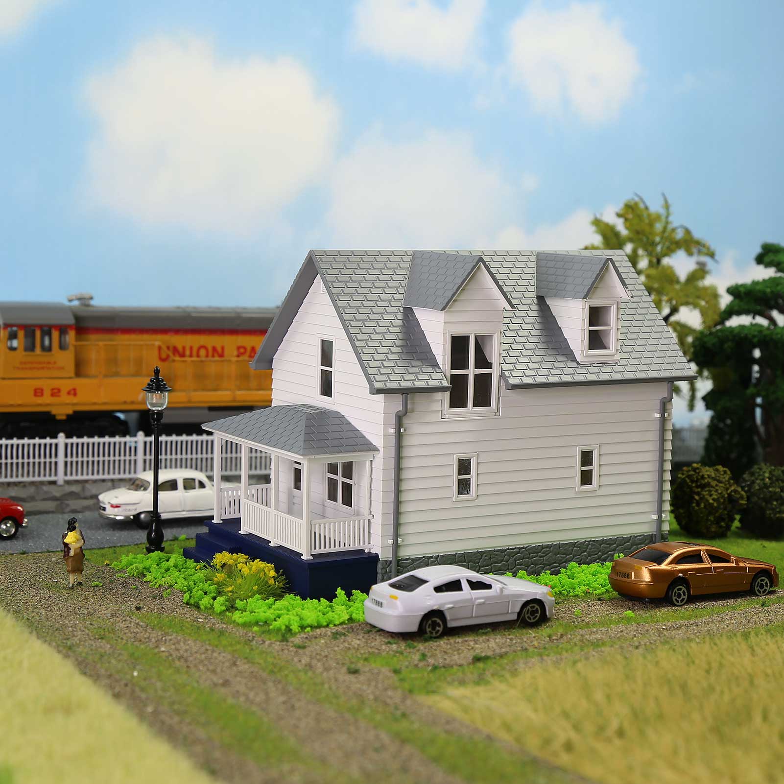 JZO01 1pc O Scale 1:50 Model House Assembled Building Architectural