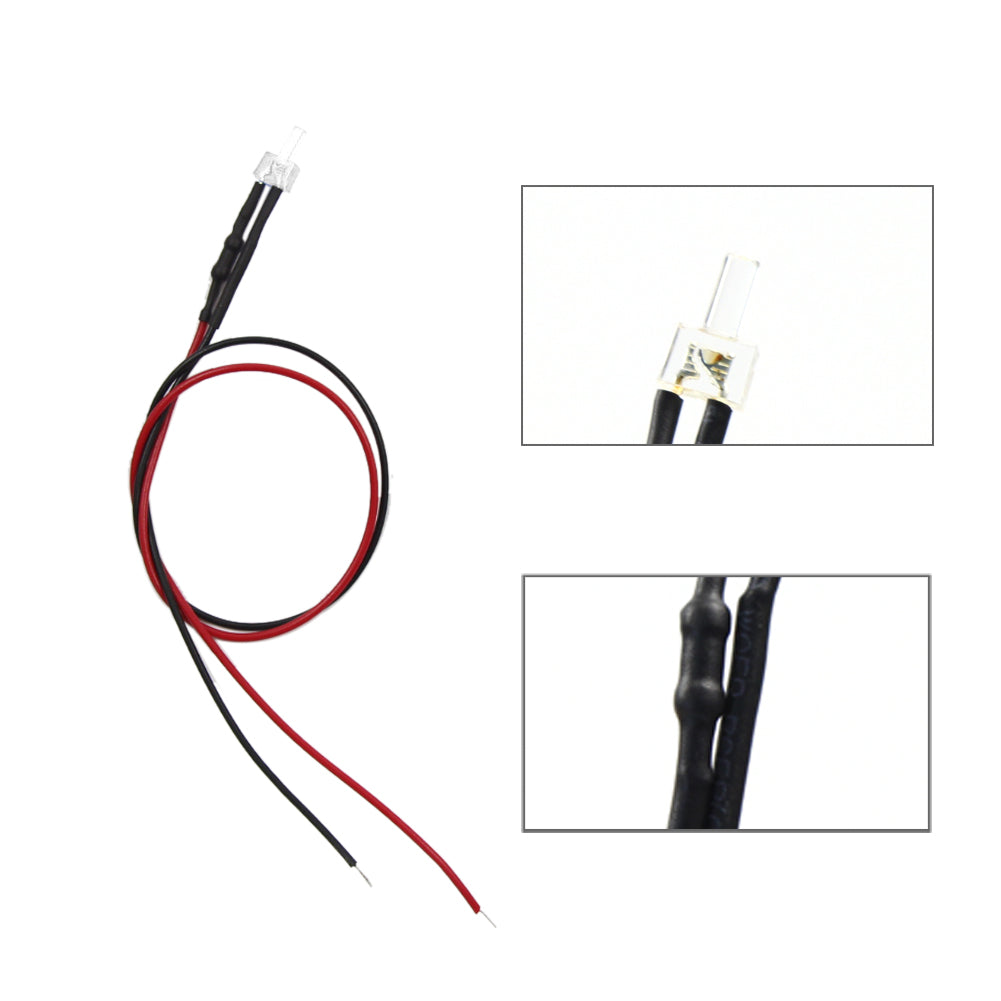 L1220 20pcs Pre Wired 2mm Diffused Led Lamp Light 12V ~ 18V