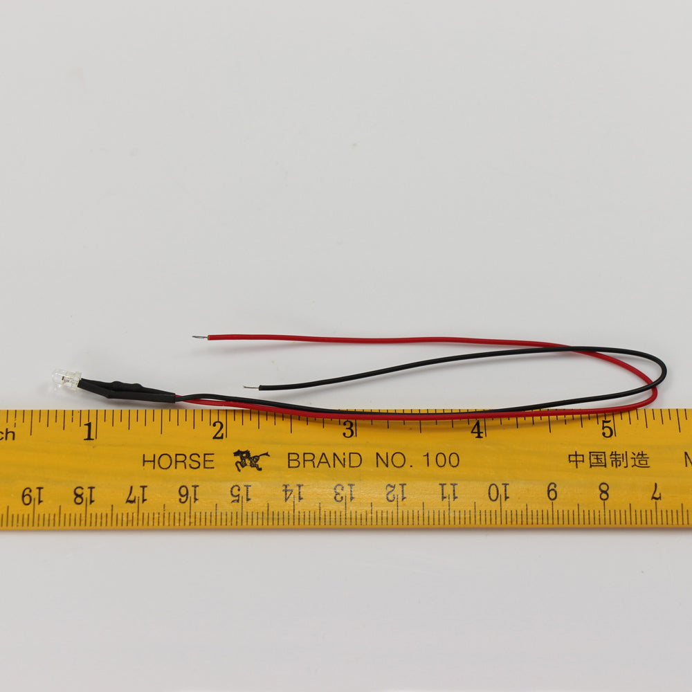 L123 20pcs Pre-wired 3mm LED Lamp Light 30cm Clear Wire